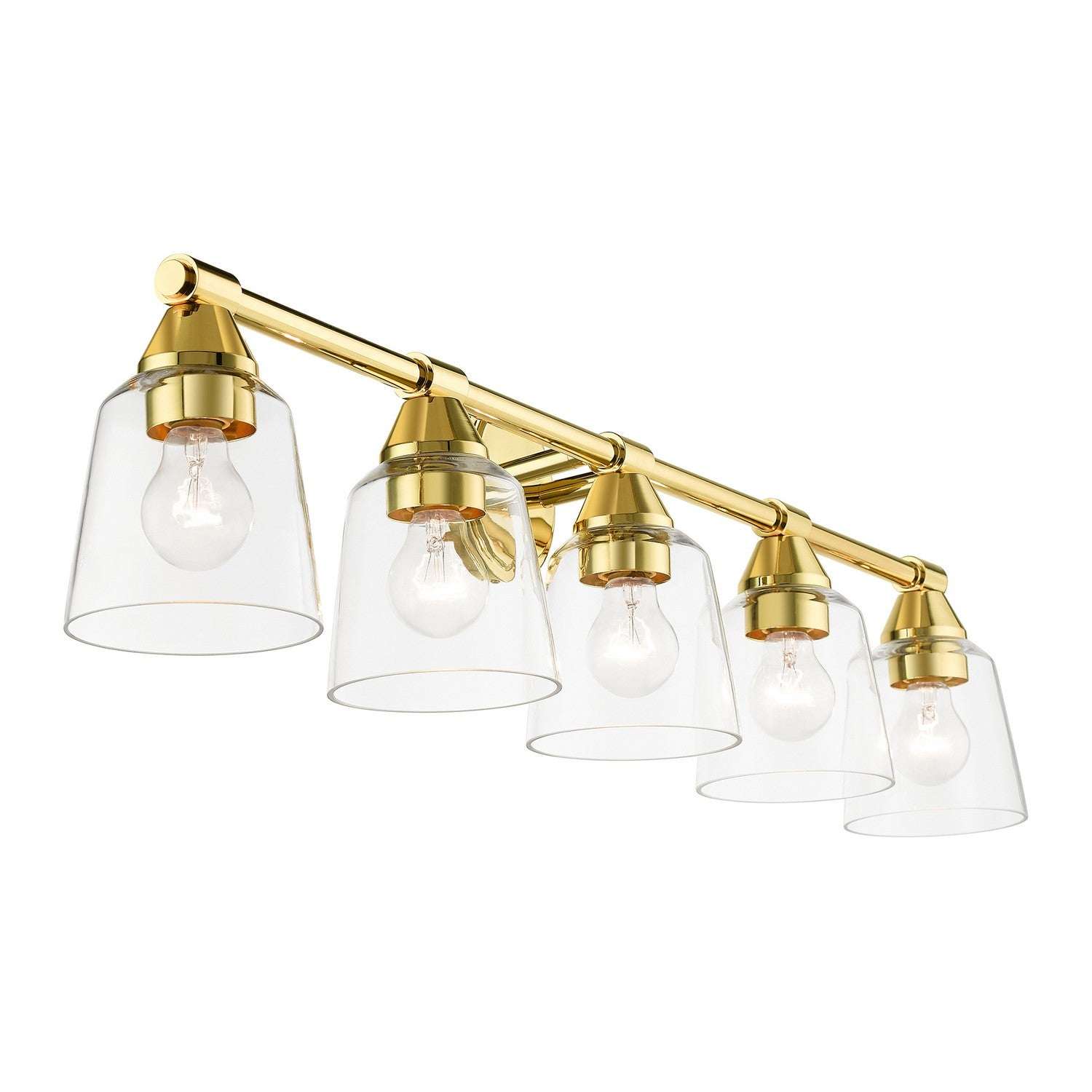 Livex Lighting - 16785-02 - Five Light Vanity Sconce - Catania - Polished Brass