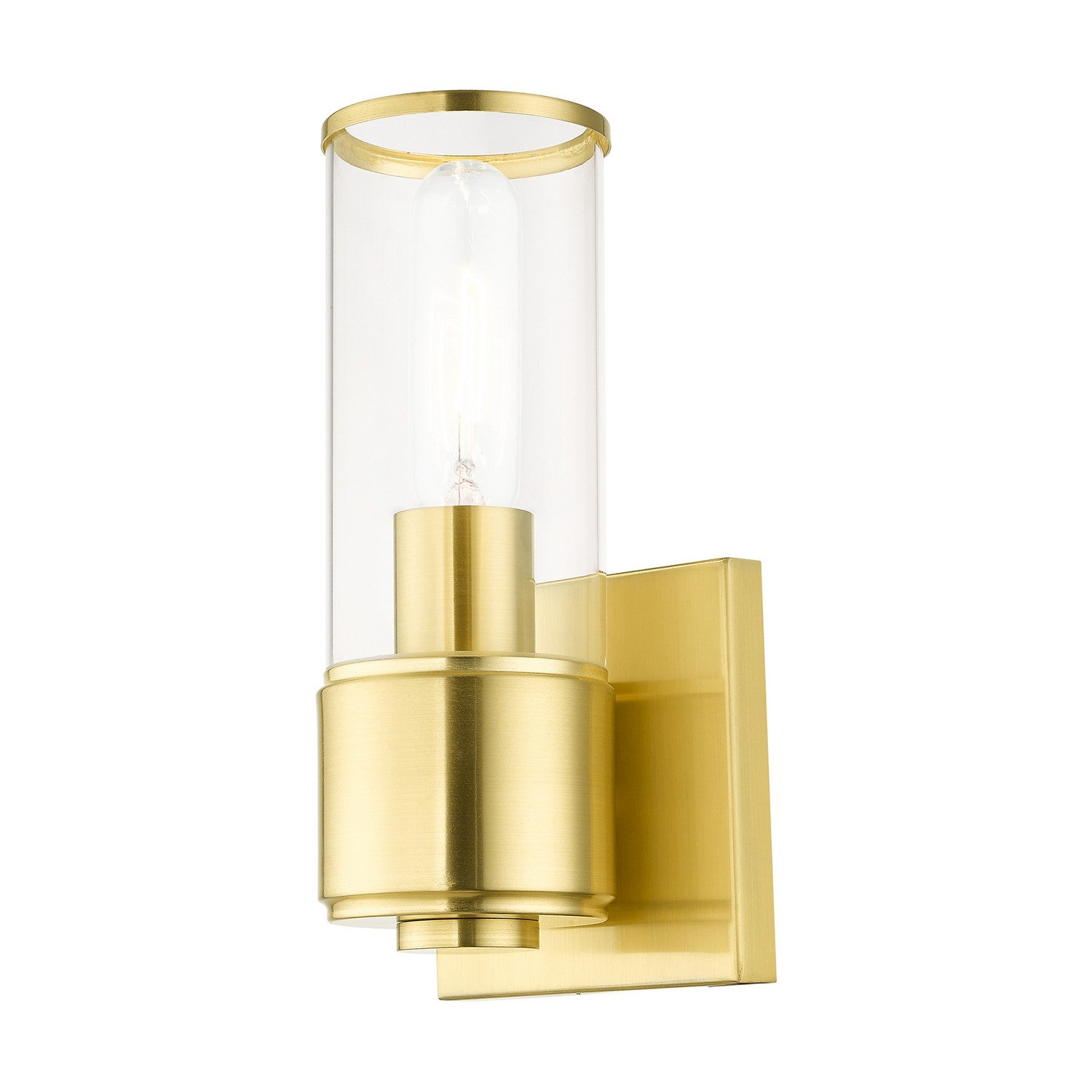 Livex Lighting - 17141-12 - One Light Wall Sconce - Quincy - Satin Brass