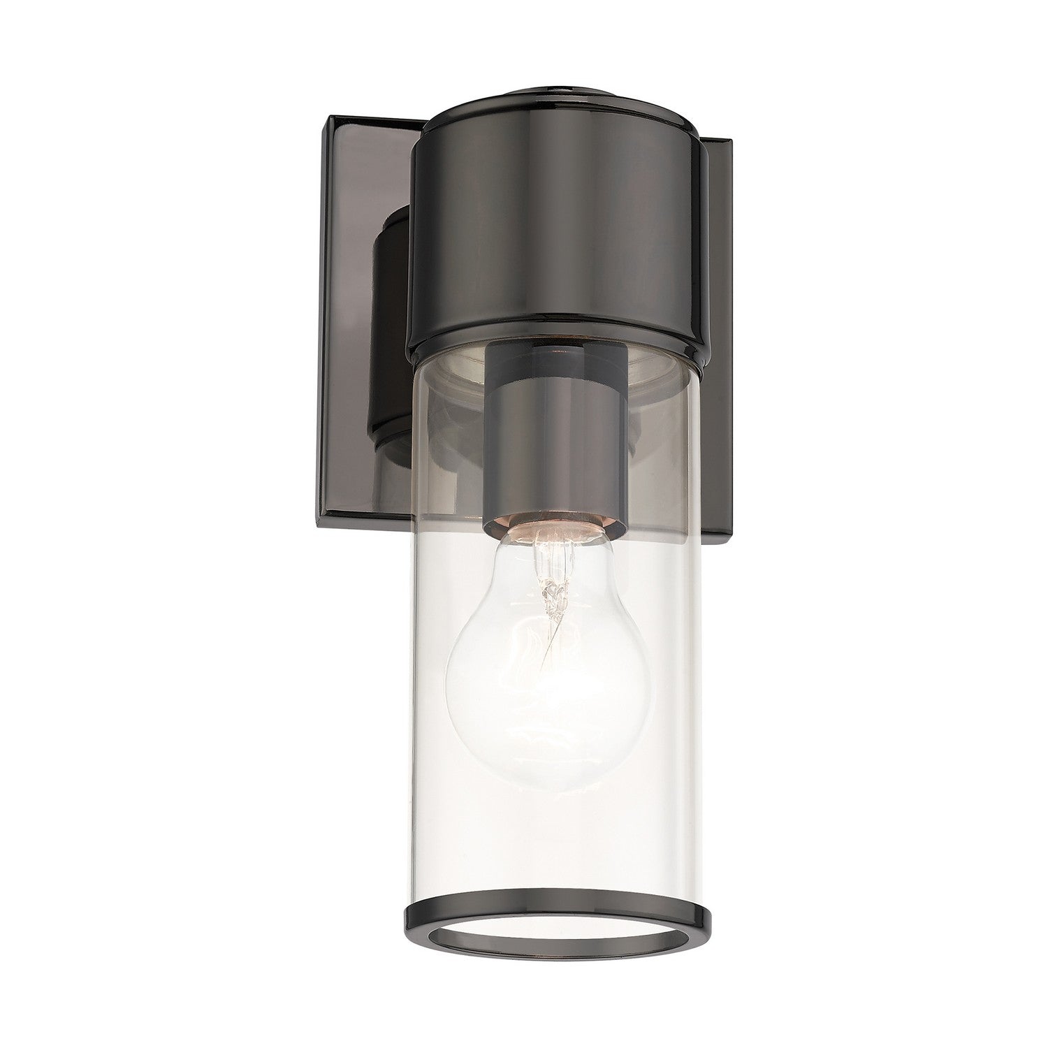Livex Lighting - 17141-46 - One Light Wall Sconce - Quincy - Black Chrome