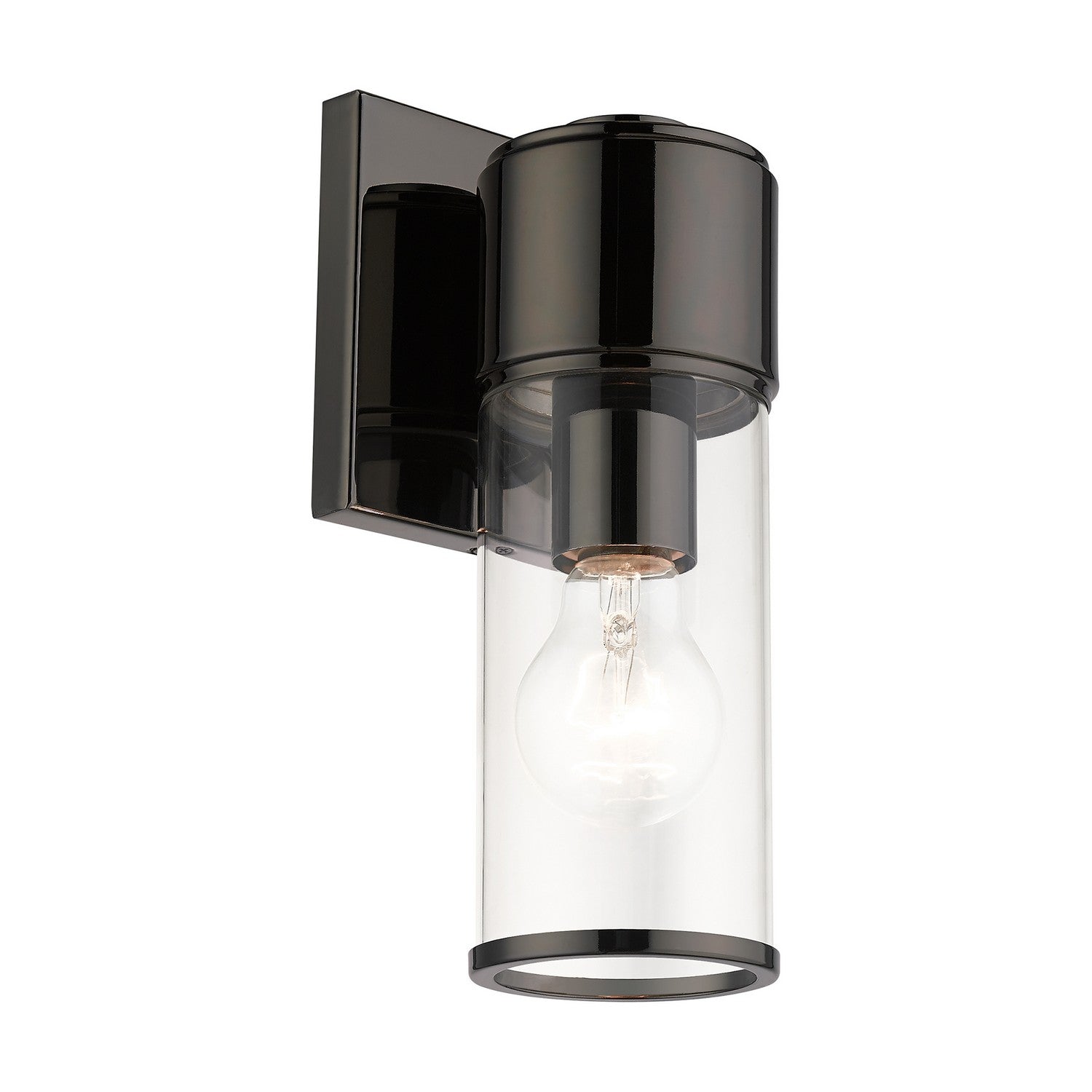 Livex Lighting - 17141-46 - One Light Wall Sconce - Quincy - Black Chrome