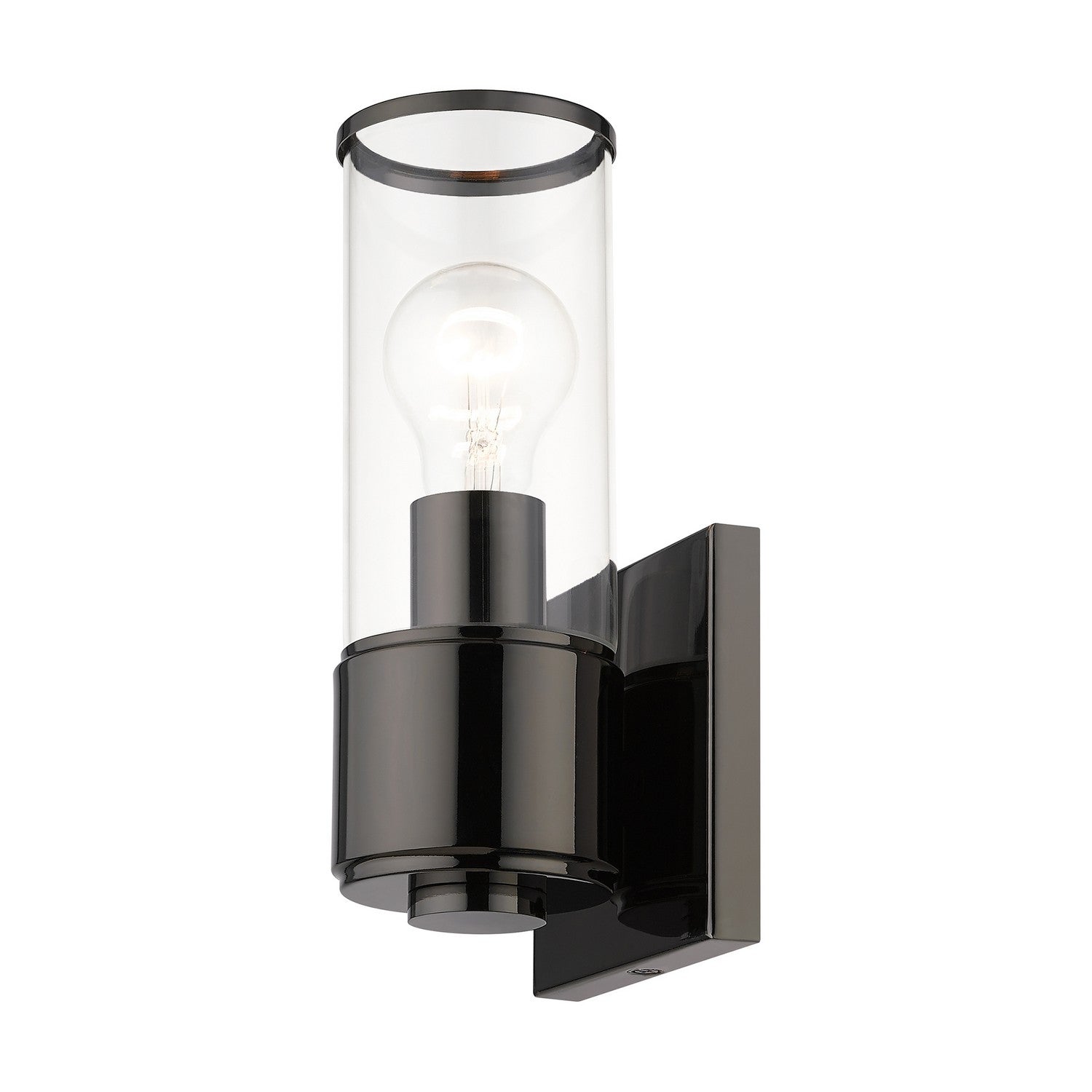 Livex Lighting - 17141-46 - One Light Wall Sconce - Quincy - Black Chrome