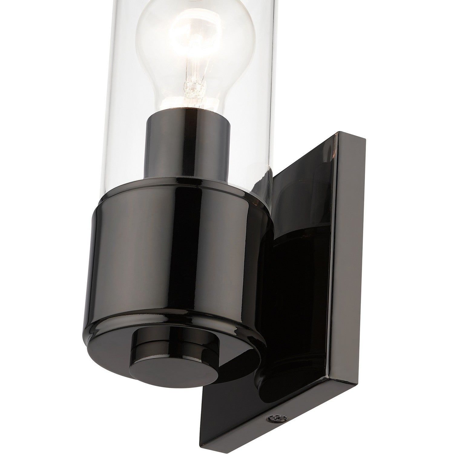 Livex Lighting - 17141-46 - One Light Wall Sconce - Quincy - Black Chrome