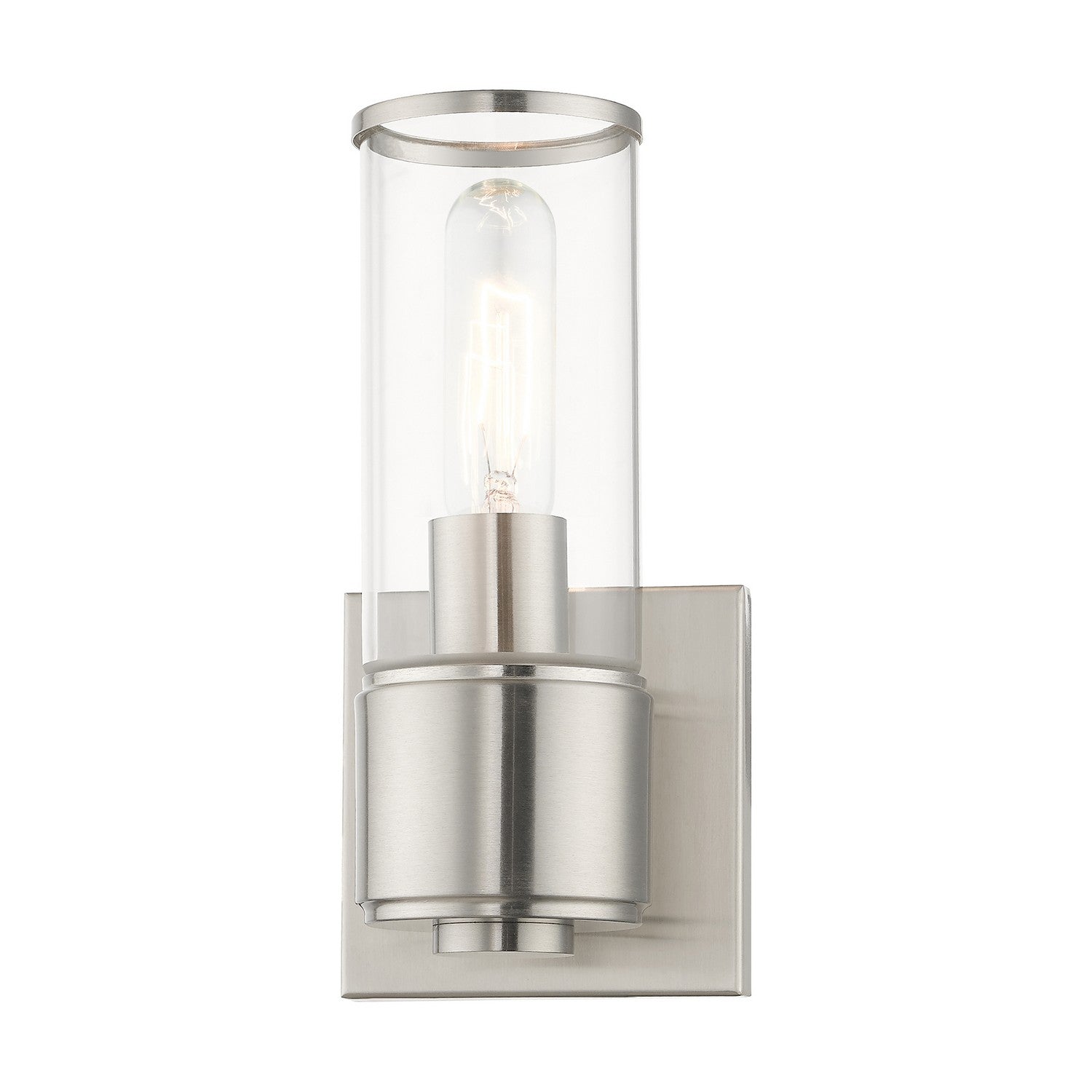 Livex Lighting - 17141-91 - One Light Wall Sconce - Quincy - Brushed Nickel