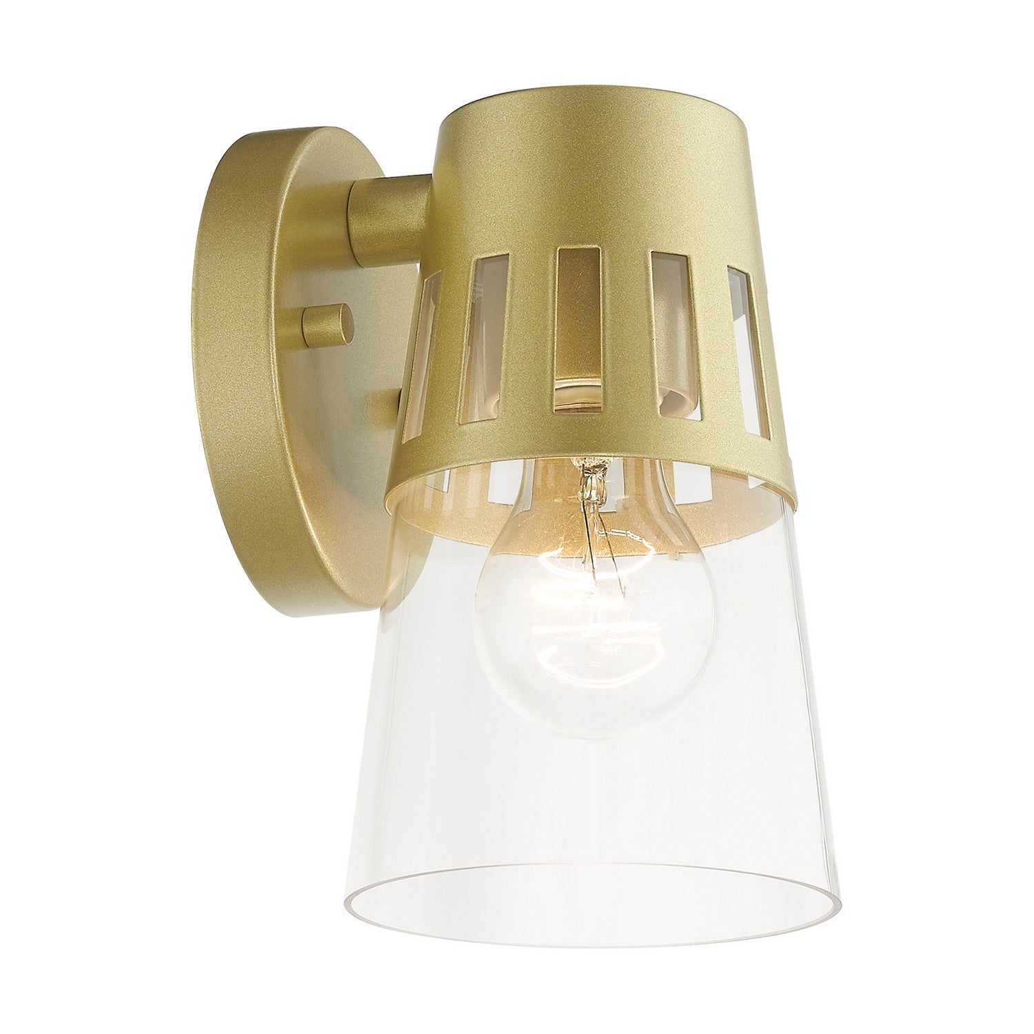 Livex Lighting - 27971-33 - One Light Outdoor Wall Lantern - Covington - Soft Gold