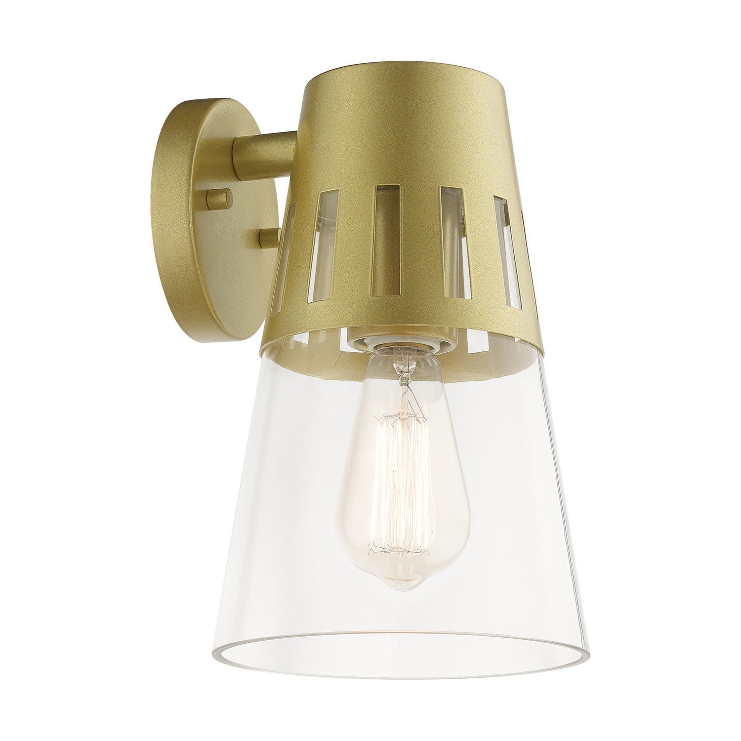 Livex Lighting - 27972-33 - One Light Outdoor Wall Lantern - Covington - Soft Gold