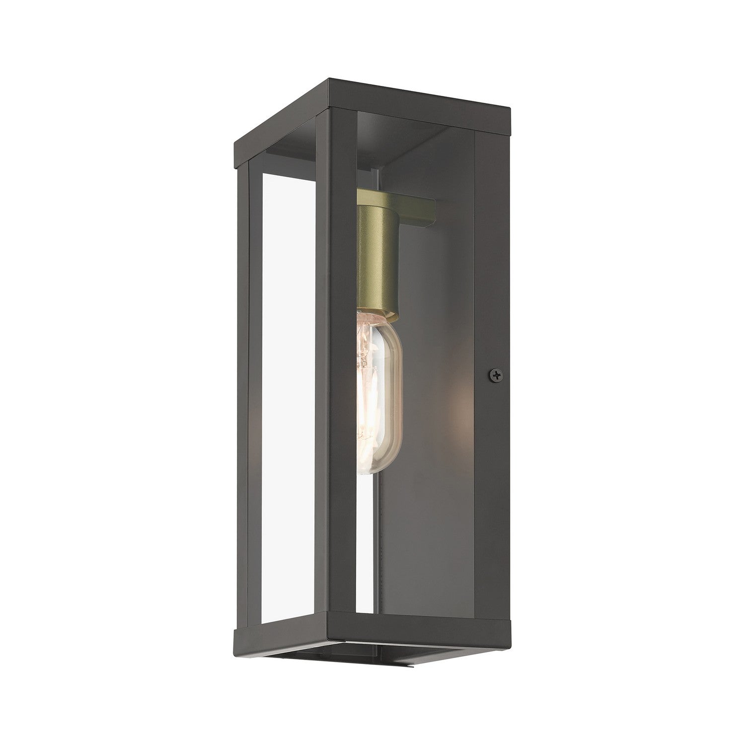 Livex Lighting - 28032-07 - One Light Outdoor Wall Lantern - Gaffney - Bronze with Antique Gold