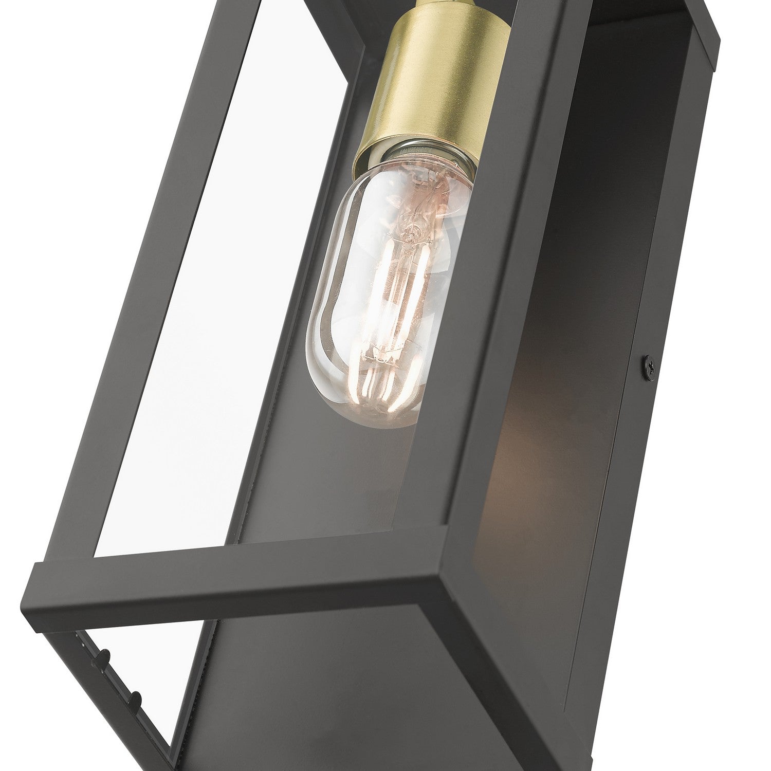 Livex Lighting - 28032-07 - One Light Outdoor Wall Lantern - Gaffney - Bronze with Antique Gold