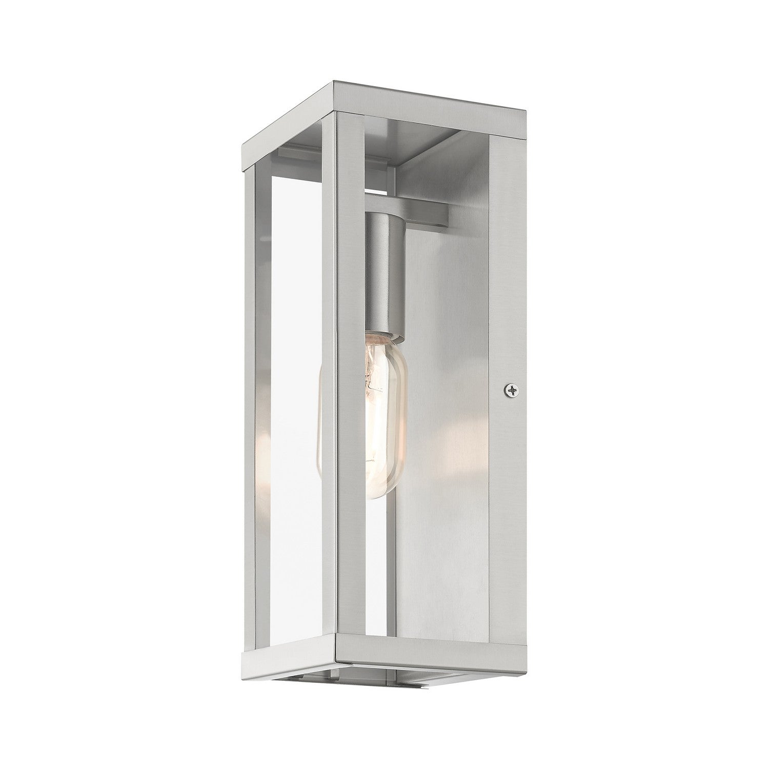 Livex Lighting - 28032-91 - One Light Outdoor Wall Lantern - Gaffney - Brushed Nickel