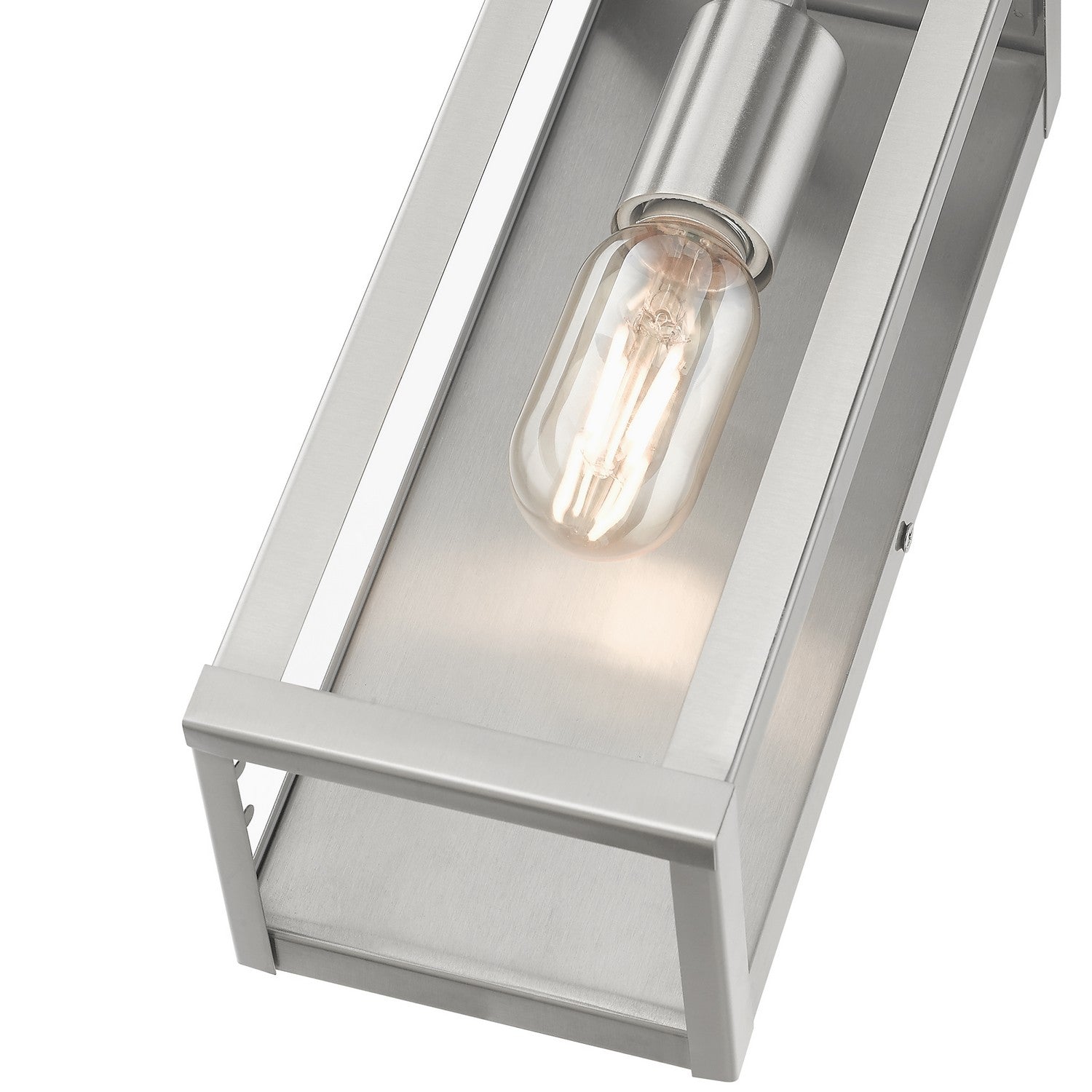 Livex Lighting - 28032-91 - One Light Outdoor Wall Lantern - Gaffney - Brushed Nickel