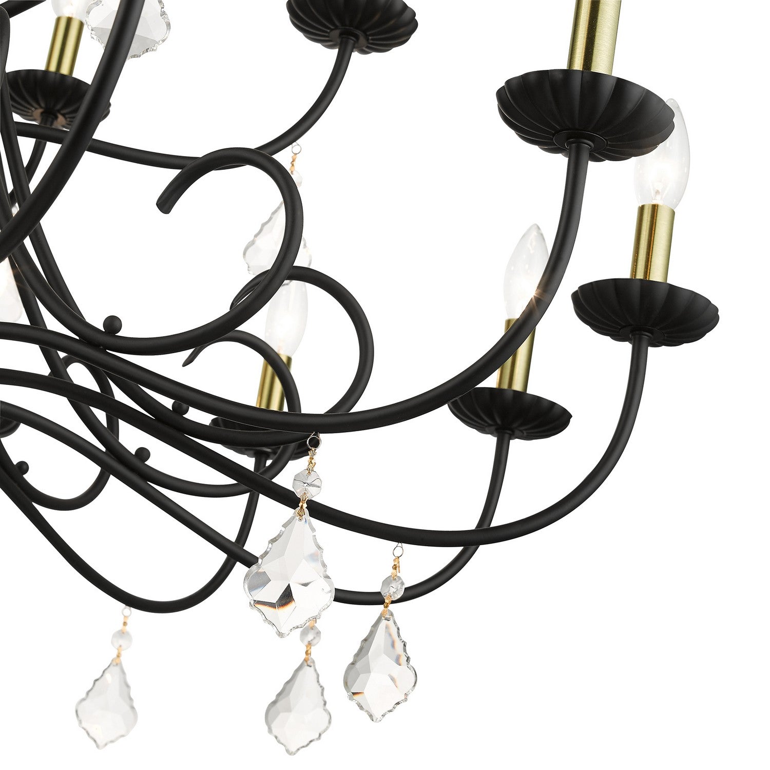 Livex Lighting - 40870-04 - 18 Light Chandelier - Daphne - Black with Antique Brass