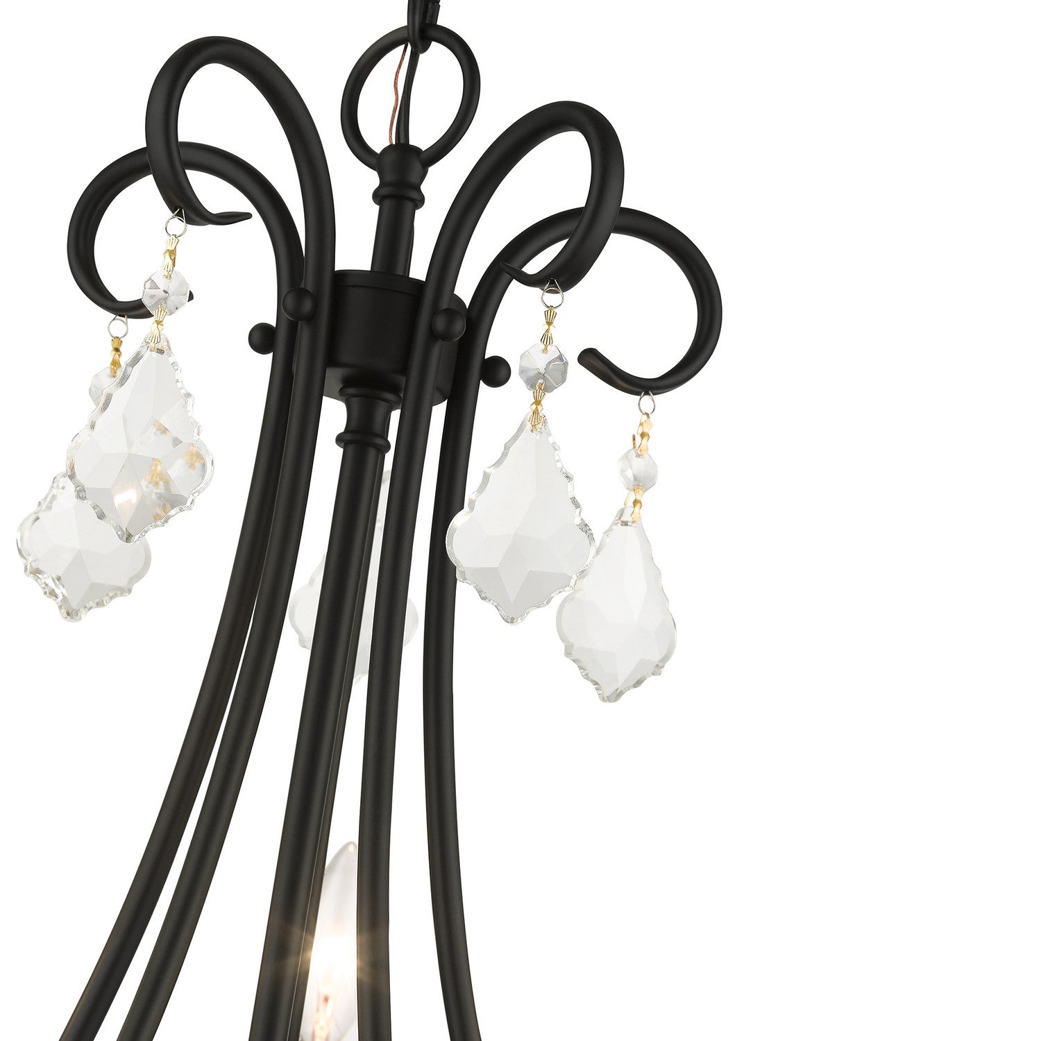 Livex Lighting - 40875-04 - Five Light Chandelier - Daphne - Black with Antique Brass