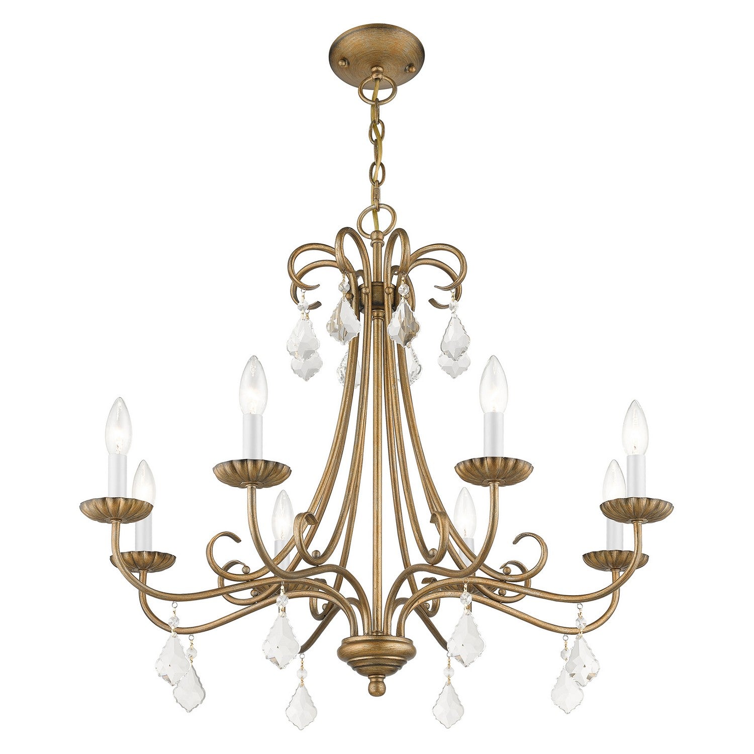 Livex Lighting - 40878-48 - Eight Light Chandelier - Daphne - Antique Gold Leaf