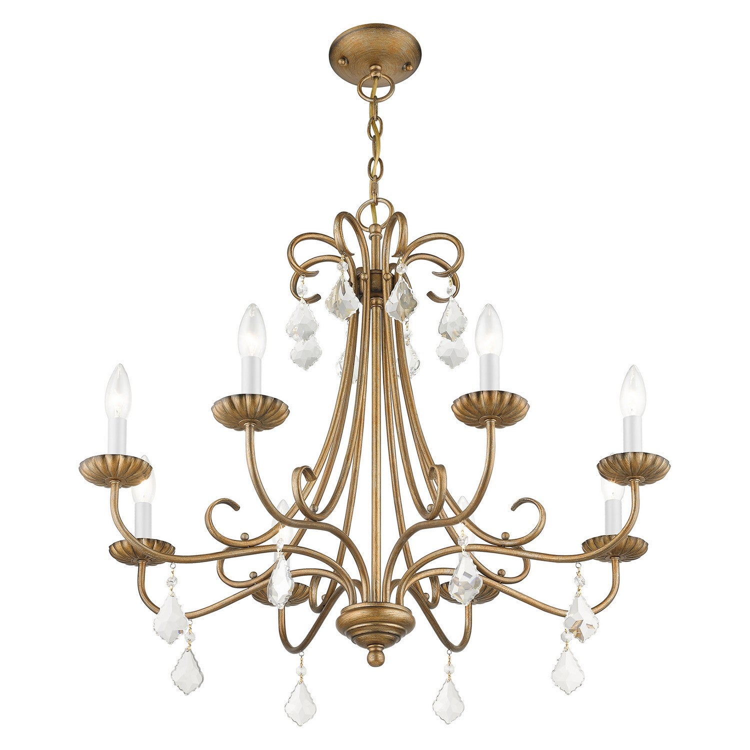 Livex Lighting - 40878-48 - Eight Light Chandelier - Daphne - Antique Gold Leaf