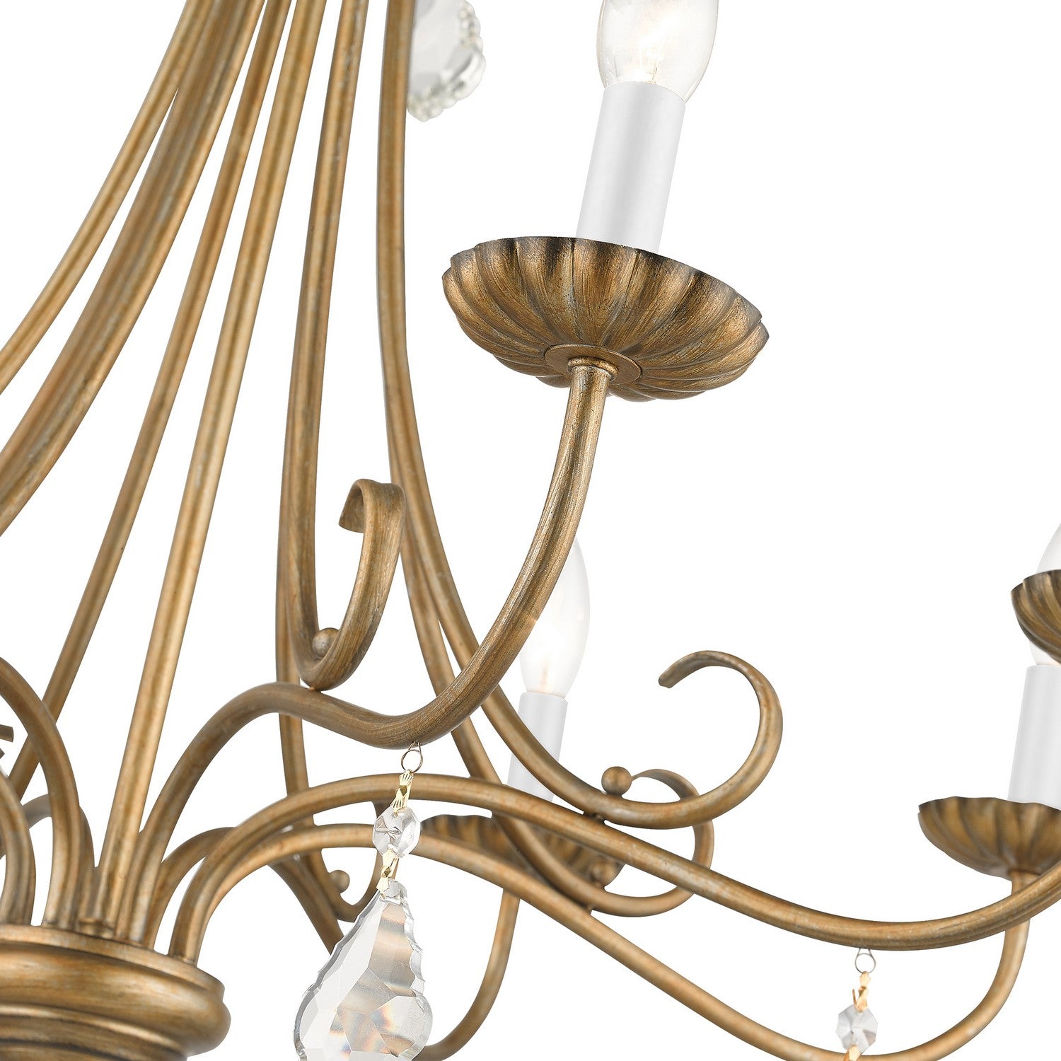 Livex Lighting - 40878-48 - Eight Light Chandelier - Daphne - Antique Gold Leaf