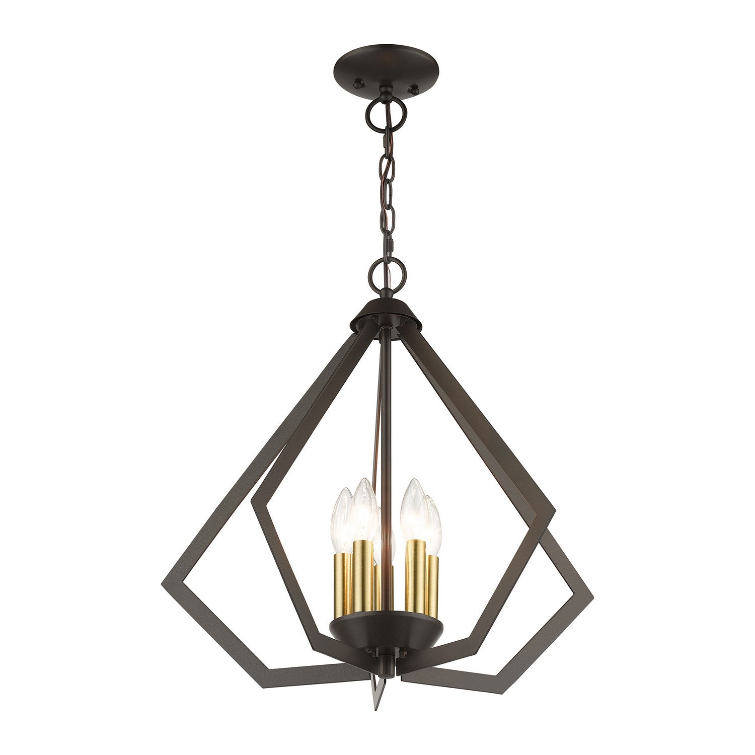 Livex Lighting - 40925-92 - Five Light Chandelier - Prism - English Bronze with Antique Brass