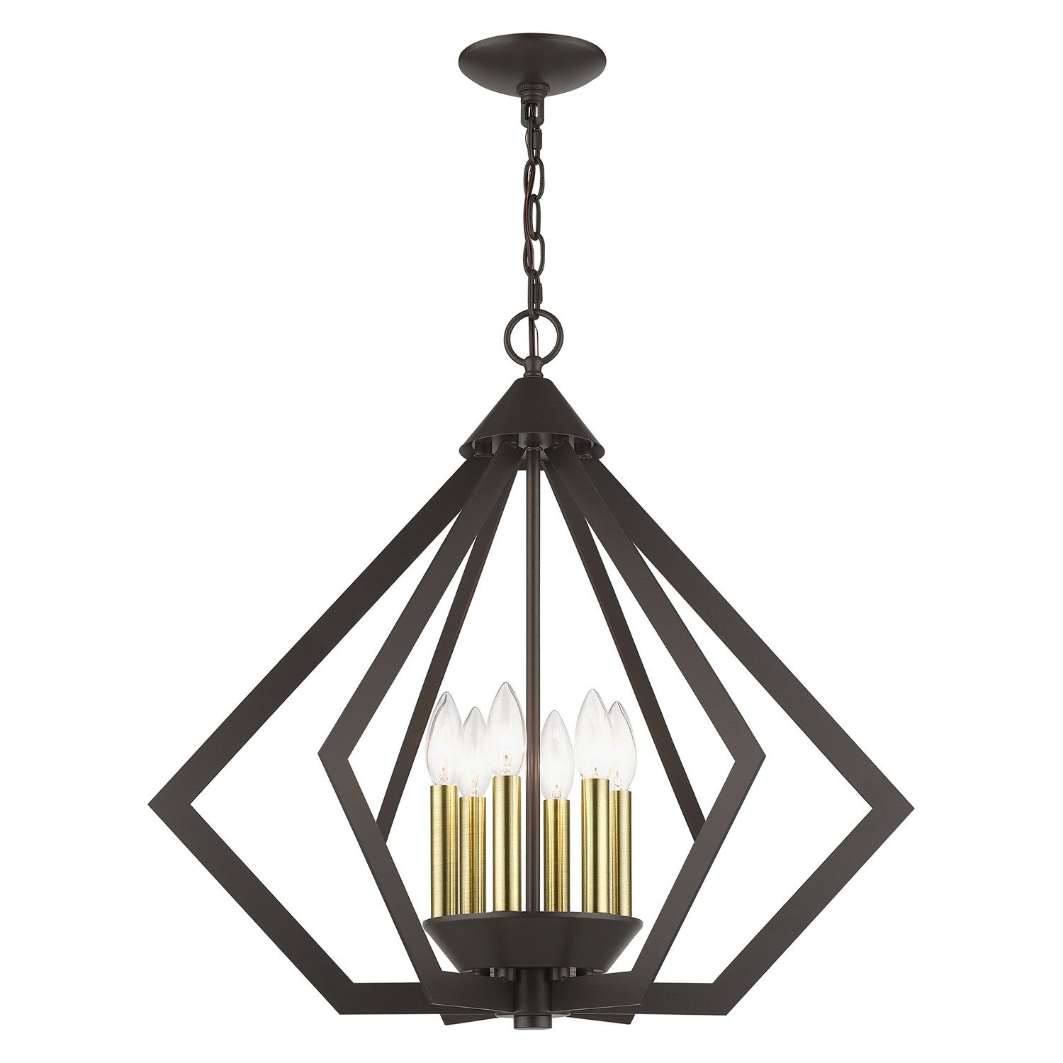 Livex Lighting - 40926-92 - Six Light Chandelier - Prism - English Bronze with Antique Brass