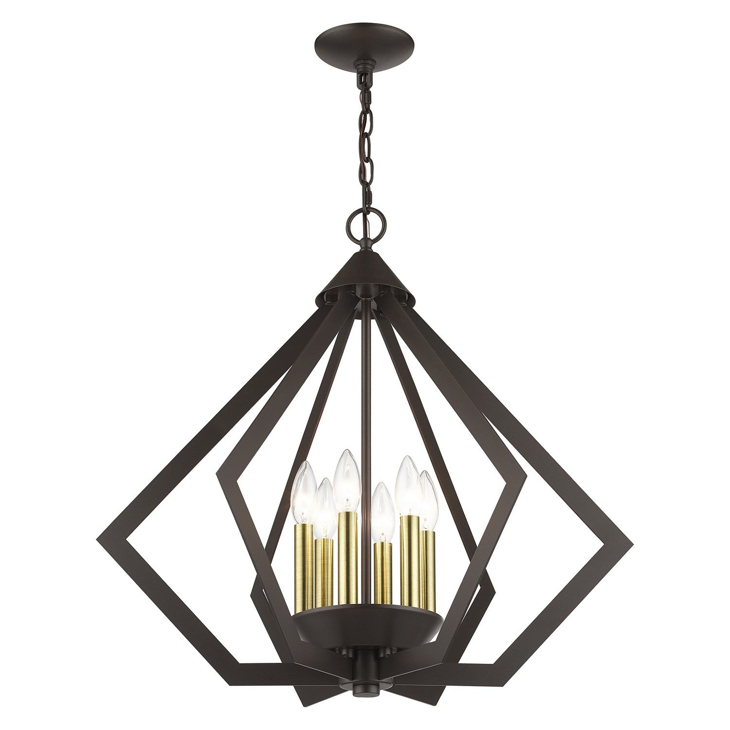 Livex Lighting - 40926-92 - Six Light Chandelier - Prism - English Bronze with Antique Brass