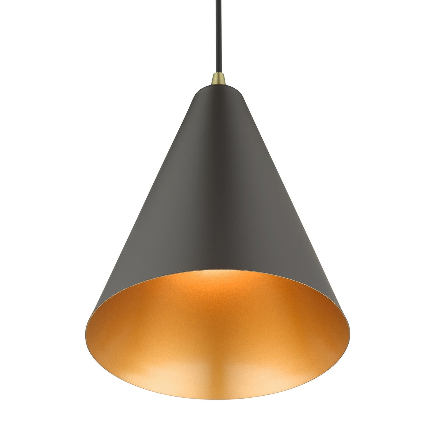Livex Lighting - 41492-07 - One Light Pendant - Dulce - Bronze with Antique Brass