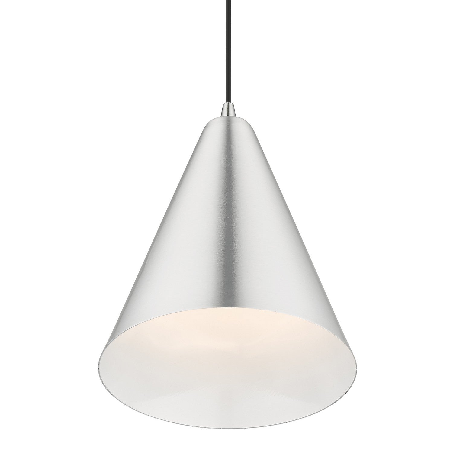 Livex Lighting - 41492-66 - One Light Pendant - Dulce - Brushed Aluminum with Polished Chrome
