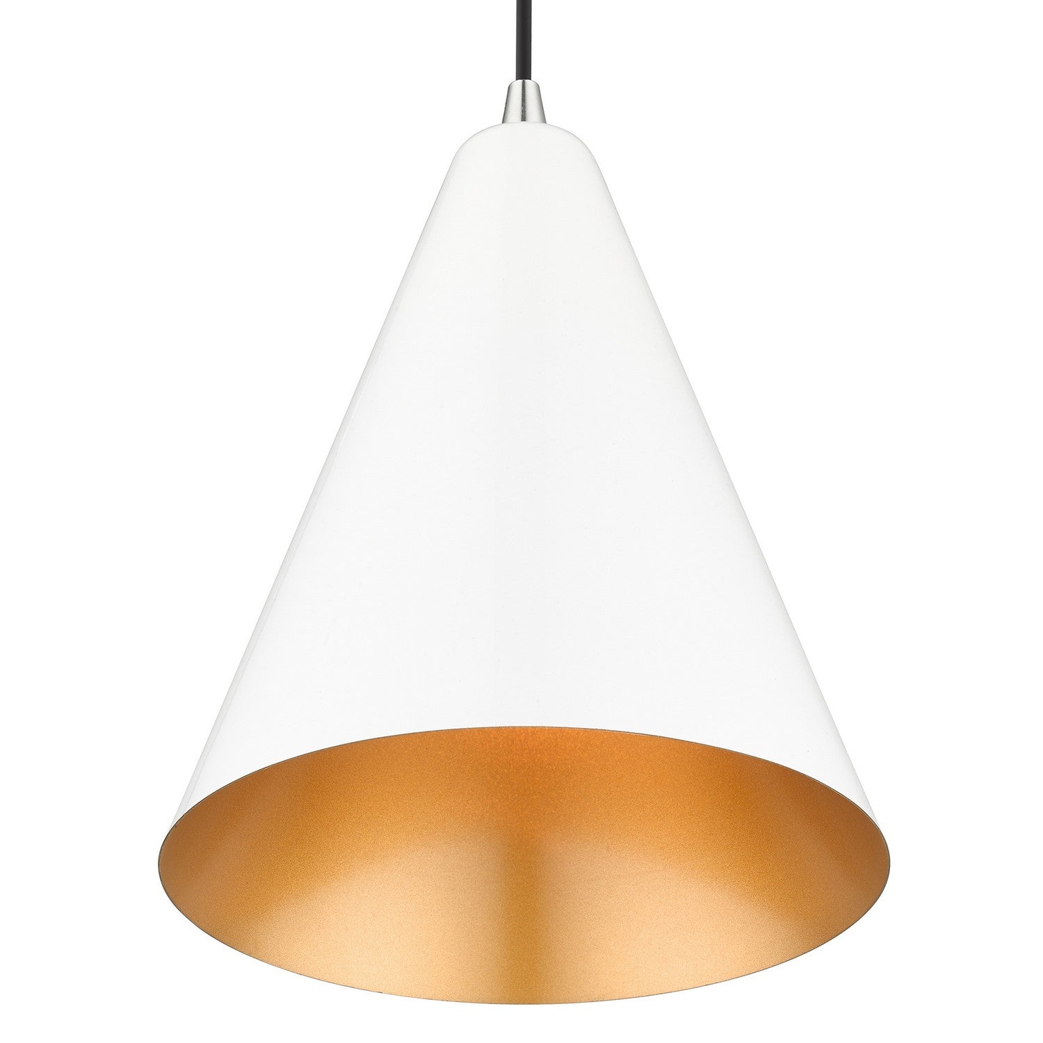 Livex Lighting - 41492-69 - One Light Pendant - Dulce - Shiny White with Polished Chrome