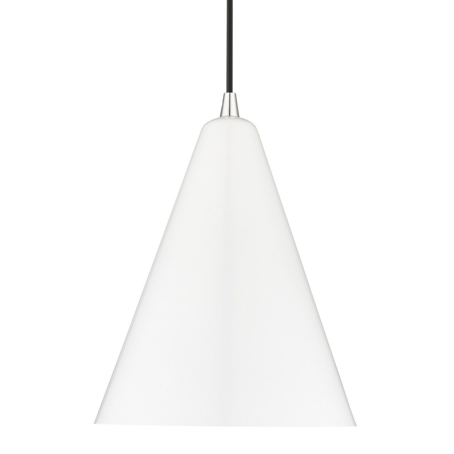 Livex Lighting - 41492-69 - One Light Pendant - Dulce - Shiny White with Polished Chrome