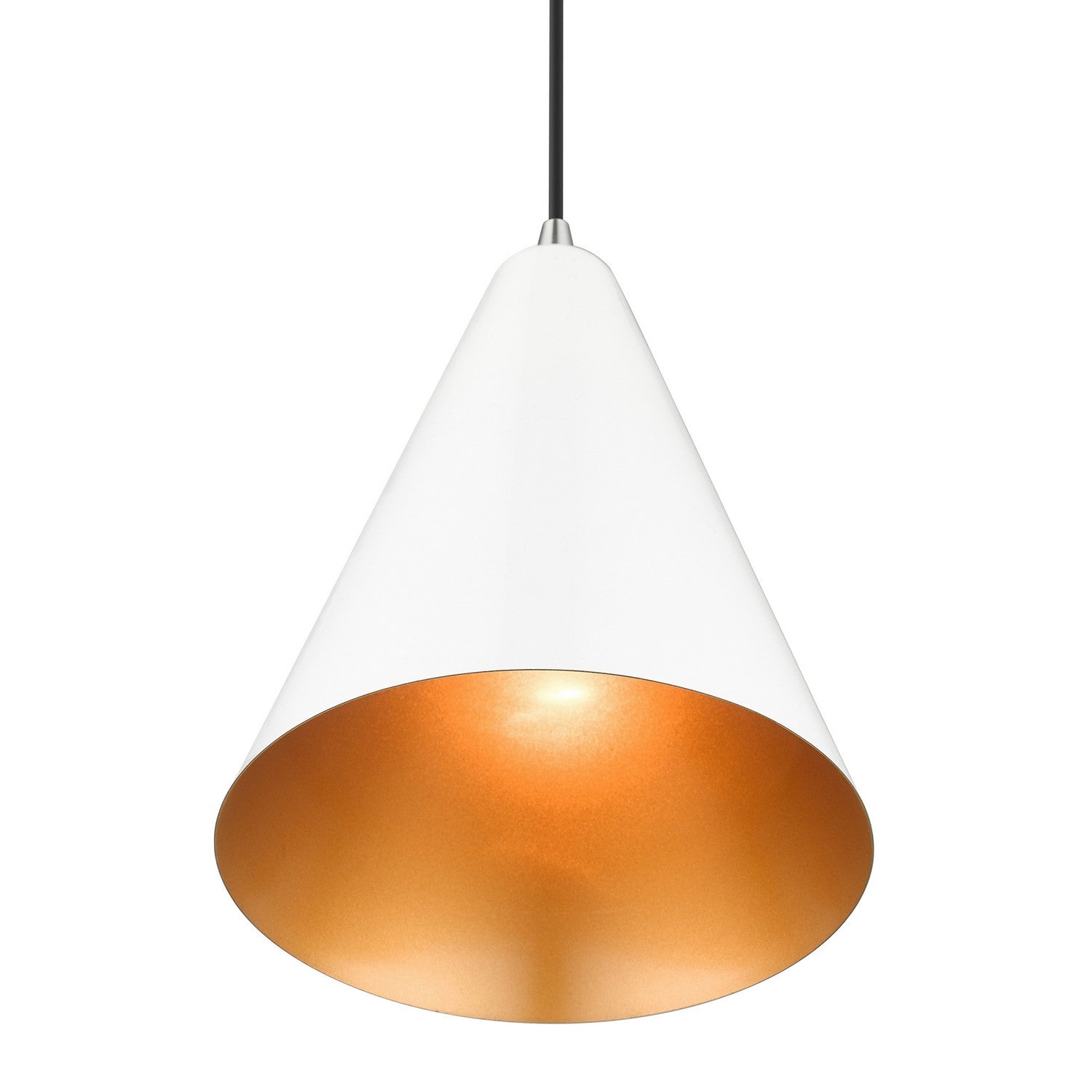 Livex Lighting - 41492-69 - One Light Pendant - Dulce - Shiny White with Polished Chrome