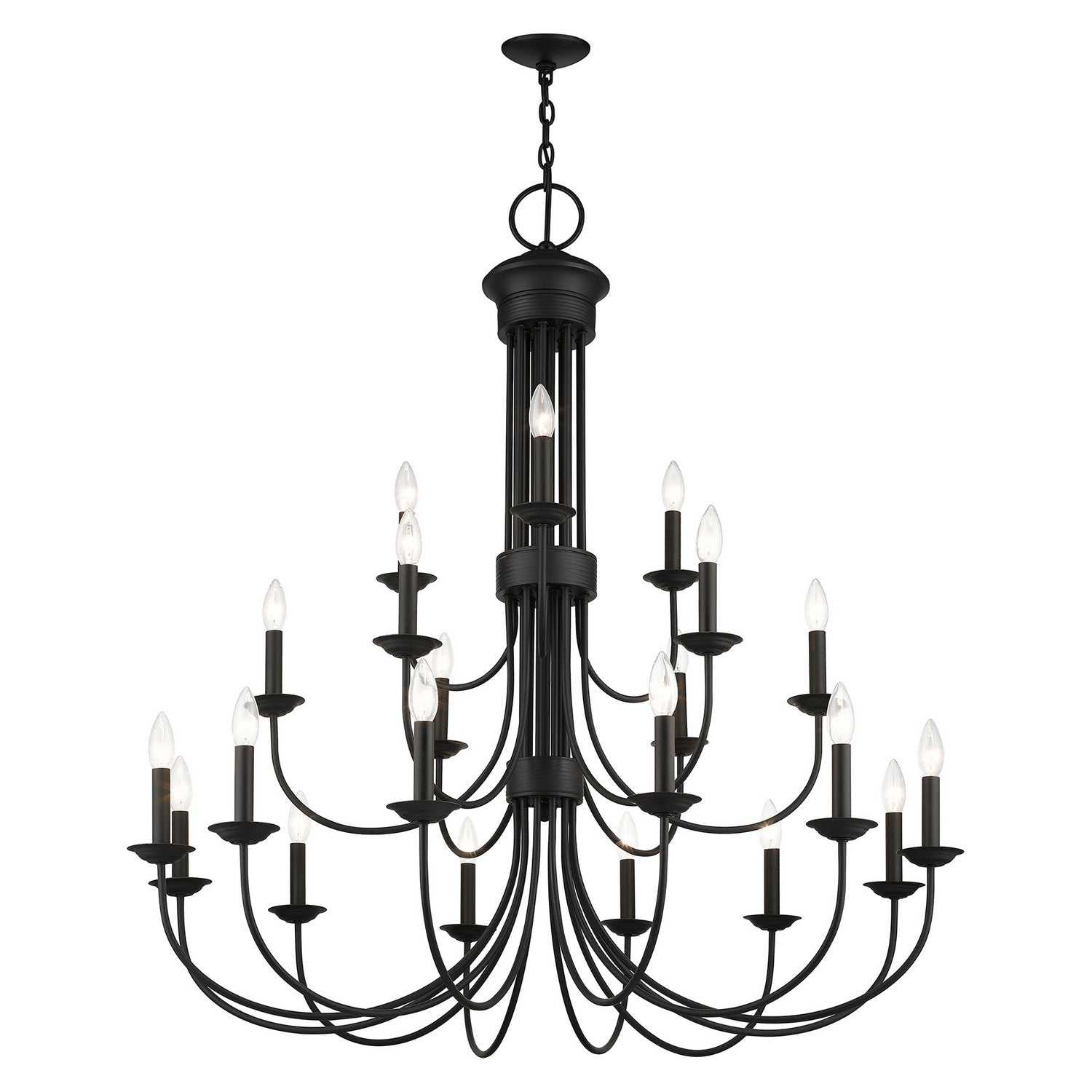 Livex Lighting - 42688-04 - 21 Light Chandelier - Estate - Black