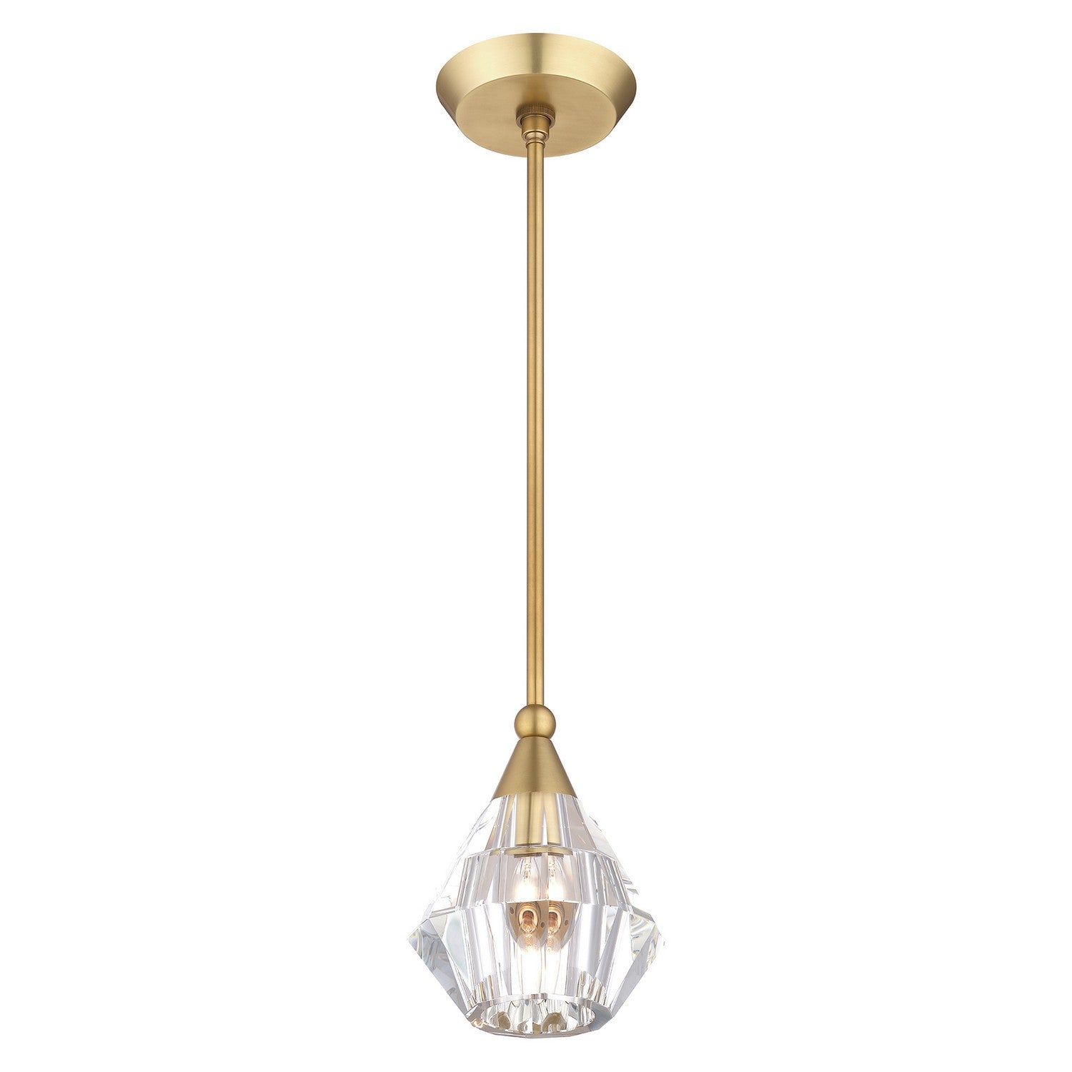 Livex Lighting - 47071-08 - One Light Pendant - Brussels - Natural Brass