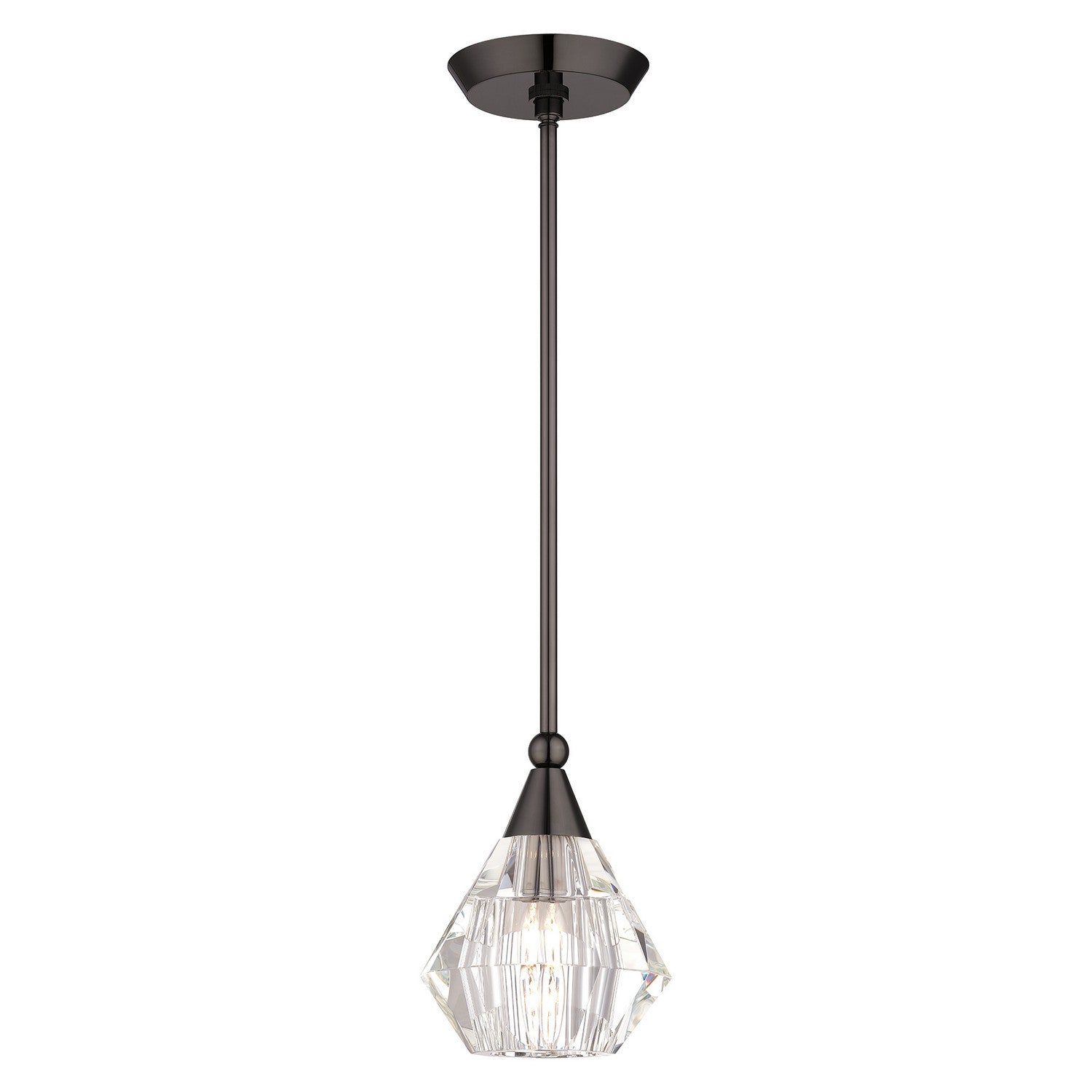Livex Lighting - 47071-46 - One Light Pendant - Brussels - Black Chrome