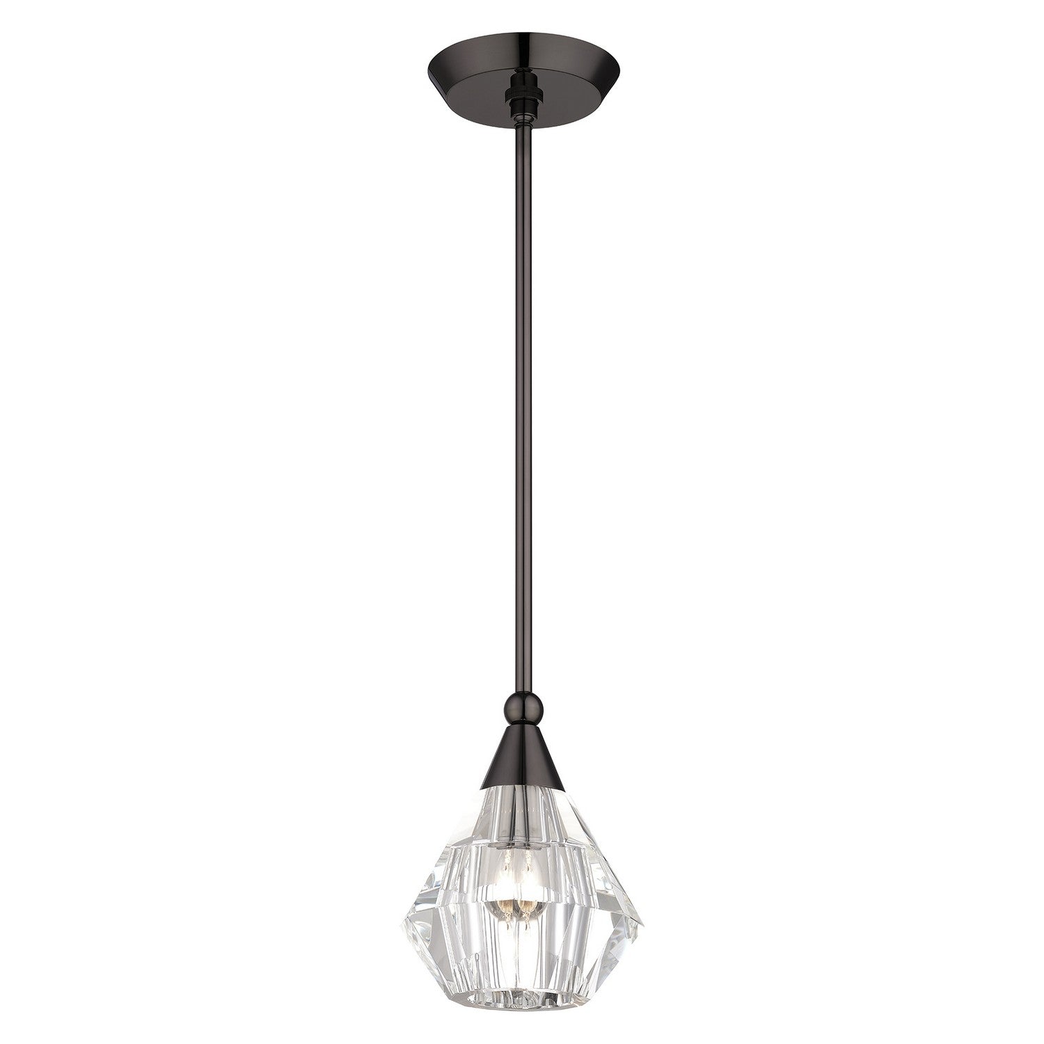 Livex Lighting - 47071-46 - One Light Pendant - Brussels - Black Chrome
