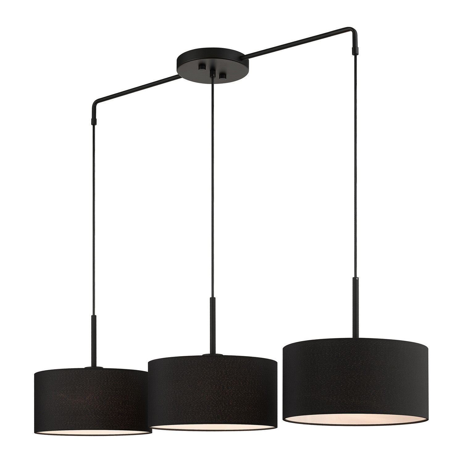 Livex Lighting - 50273-04 - Three Light Linear Chandelier - Bainbridge - Black