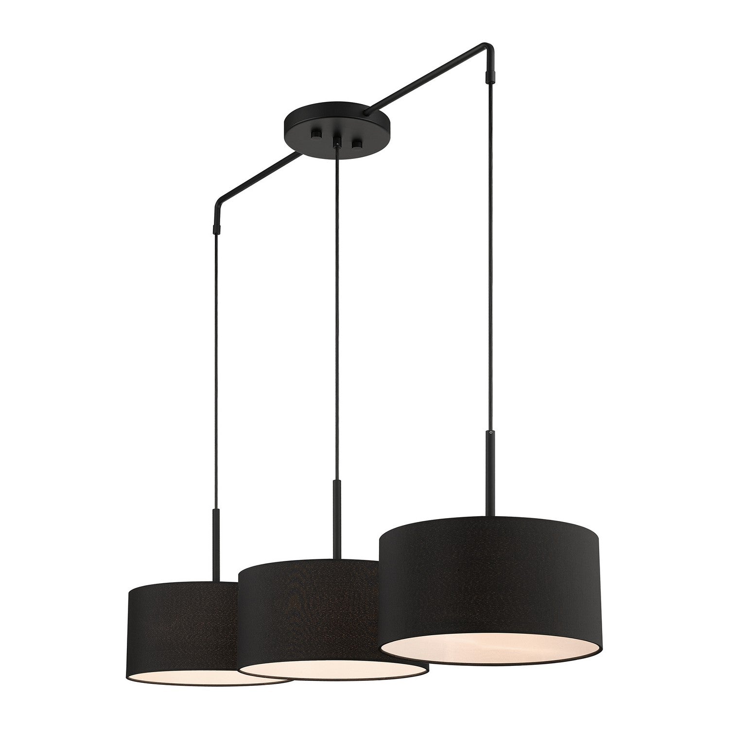 Livex Lighting - 50273-04 - Three Light Linear Chandelier - Bainbridge - Black