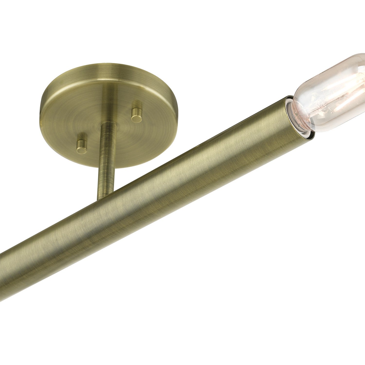 Livex Lighting - 51139-01 - Two Light Semi-Flush Mount - Copenhagen - Antique Brass