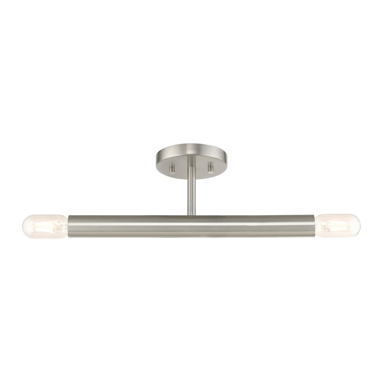 Livex Lighting - 51139-91 - Two Light Semi-Flush Mount - Copenhagen - Brushed Nickel