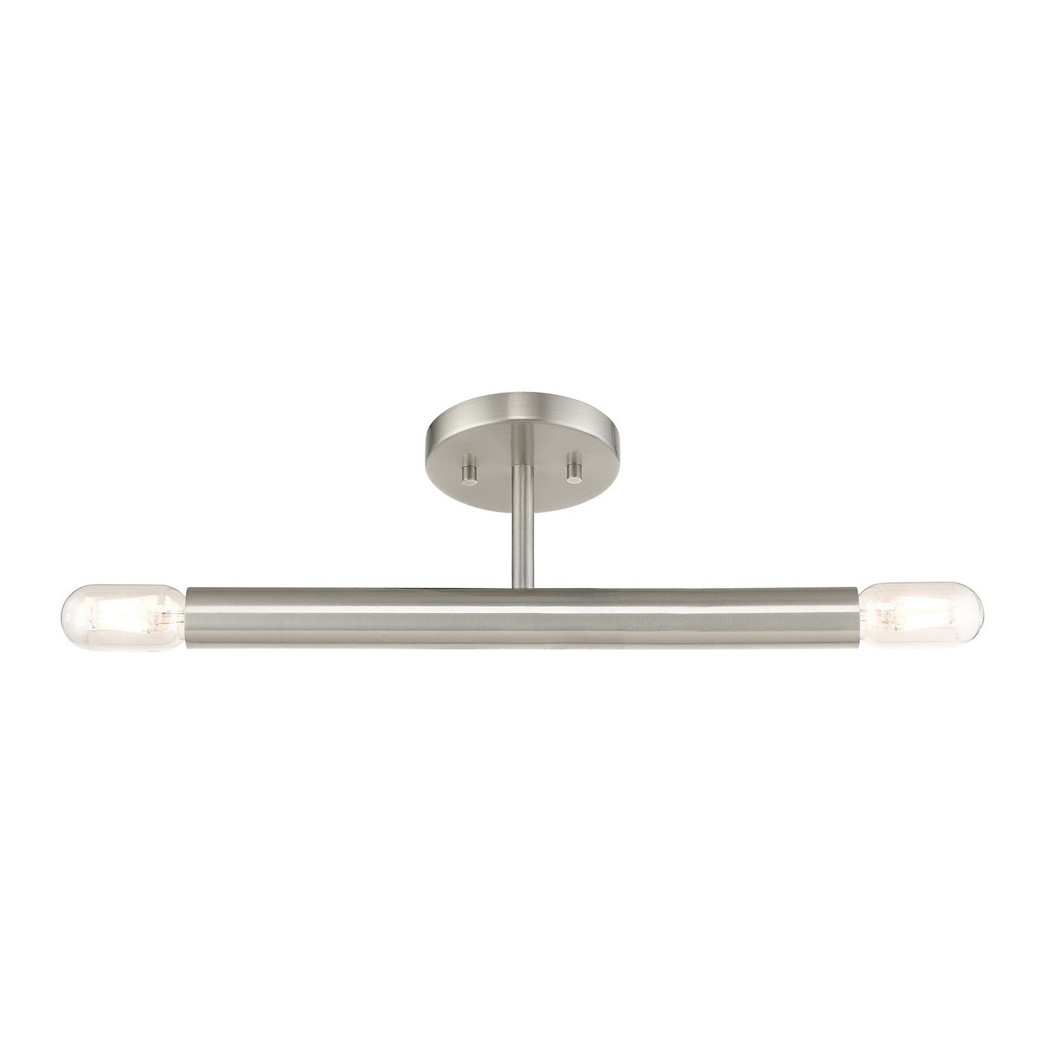 Livex Lighting - 51139-91 - Two Light Semi-Flush Mount - Copenhagen - Brushed Nickel