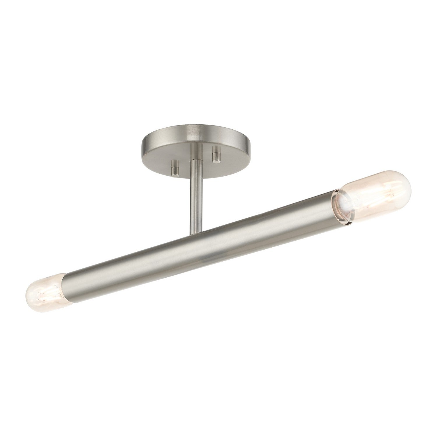 Livex Lighting - 51139-91 - Two Light Semi-Flush Mount - Copenhagen - Brushed Nickel