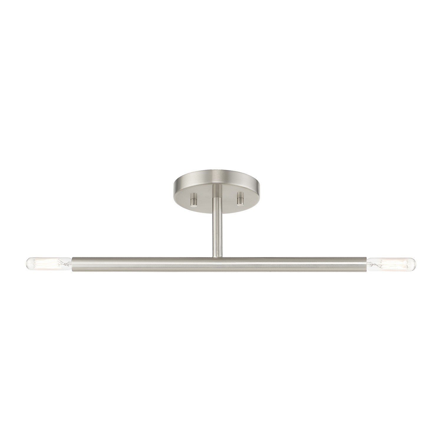 Livex Lighting - 51179-91 - Two Light Semi-Flush Mount - Copenhagen - Brushed Nickel