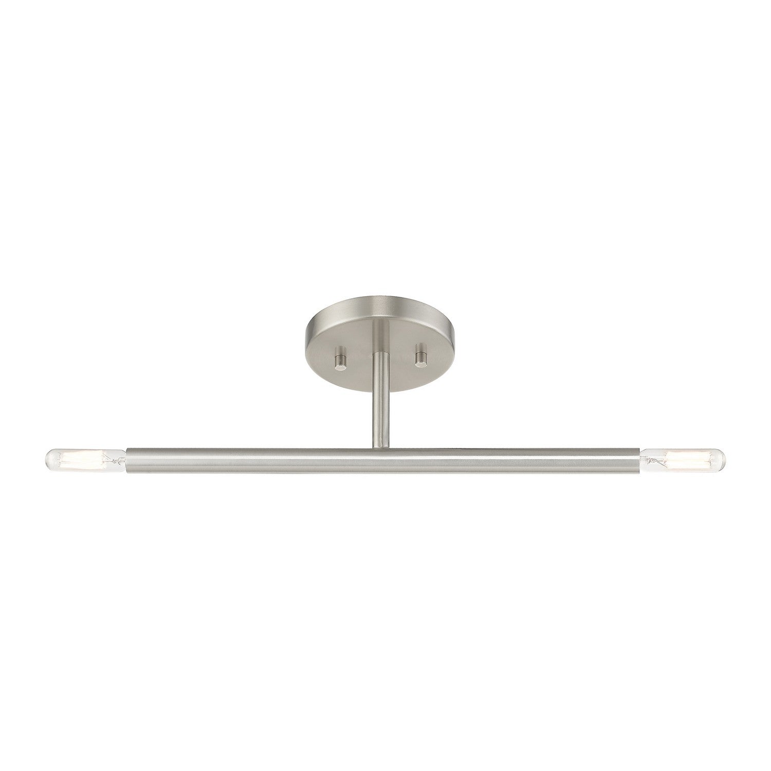 Livex Lighting - 51179-91 - Two Light Semi-Flush Mount - Copenhagen - Brushed Nickel