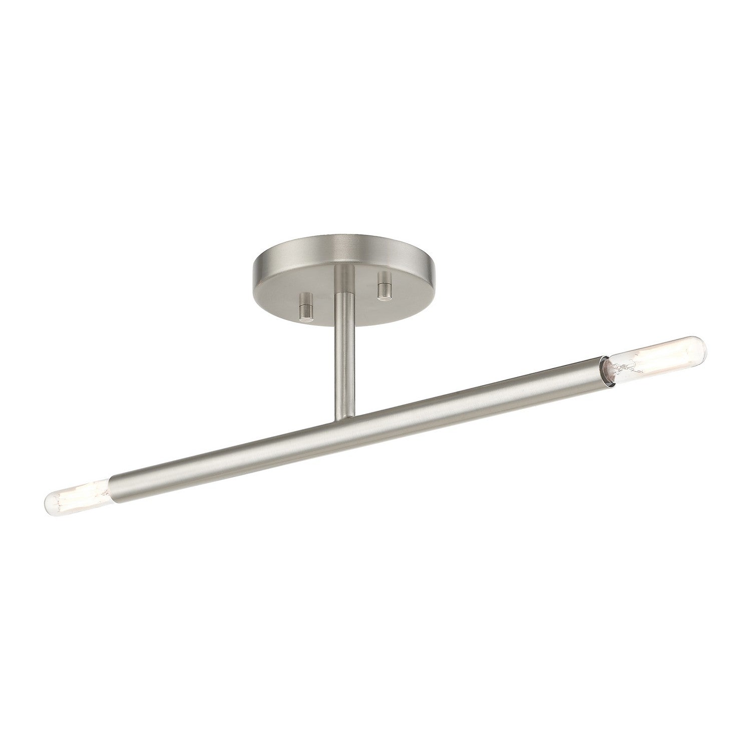 Livex Lighting - 51179-91 - Two Light Semi-Flush Mount - Copenhagen - Brushed Nickel