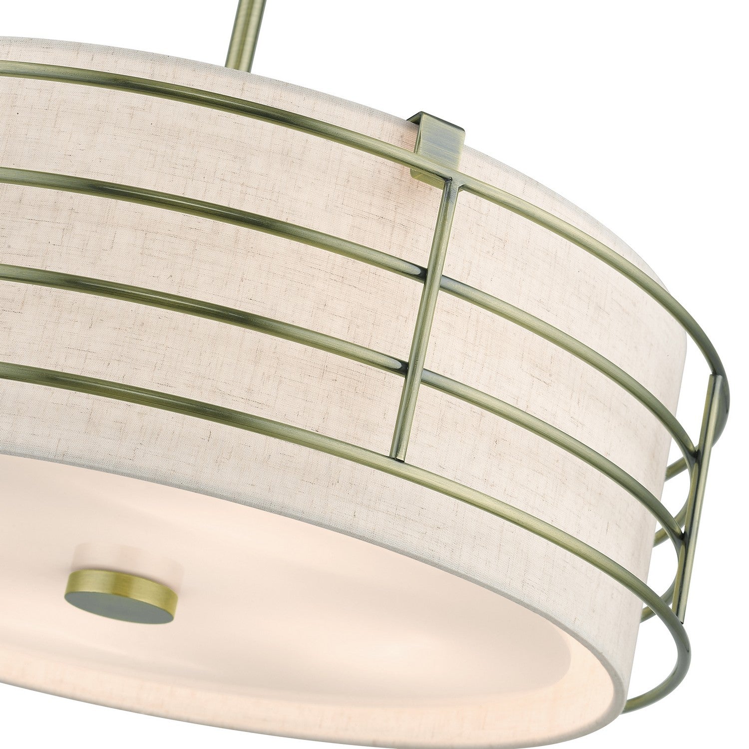 Livex Lighting - 55114-01 - Four Light Pendant Chandelier - Blanchard - Antique Brass