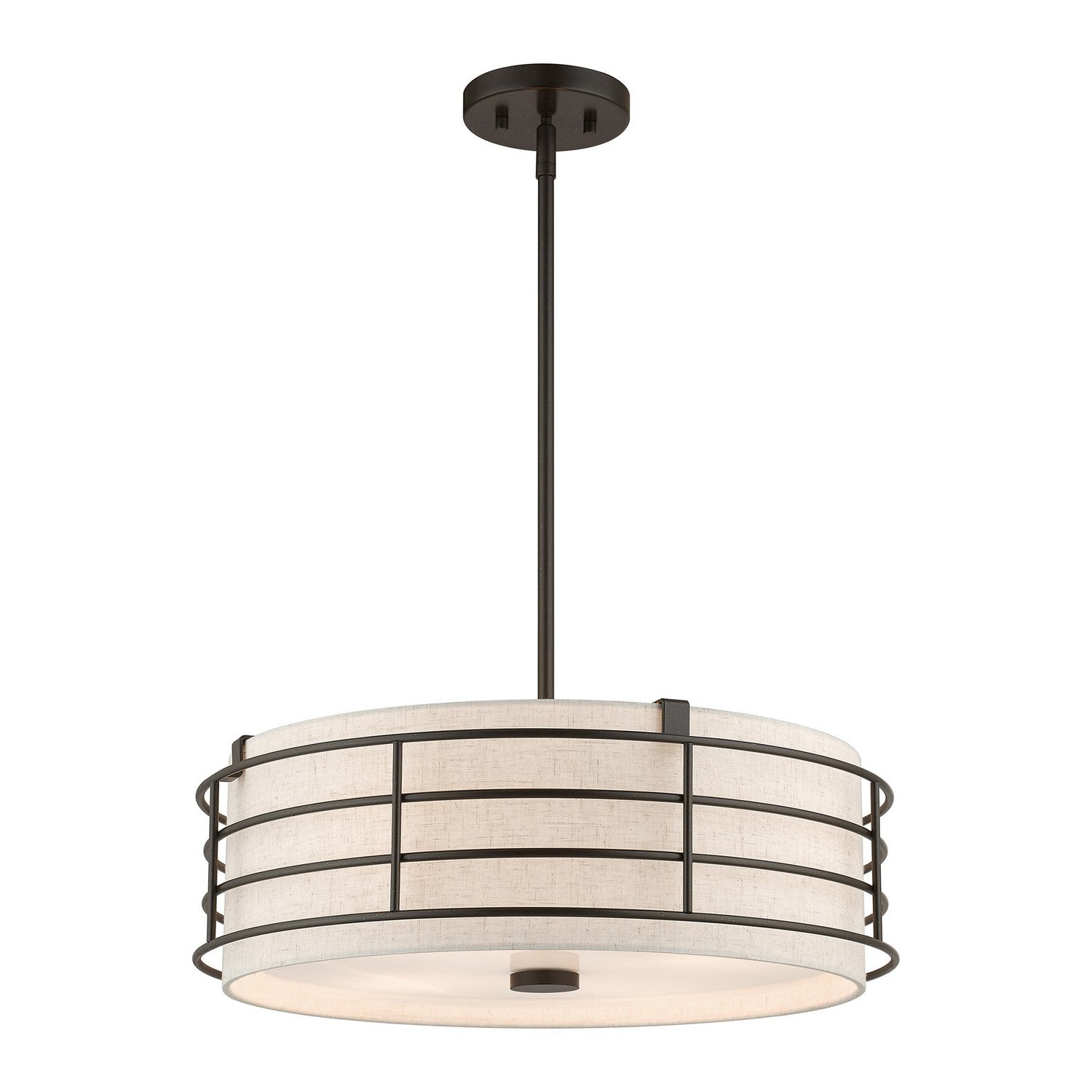 Livex Lighting - 55114-92 - Four Light Pendant Chandelier - Blanchard - English Bronze