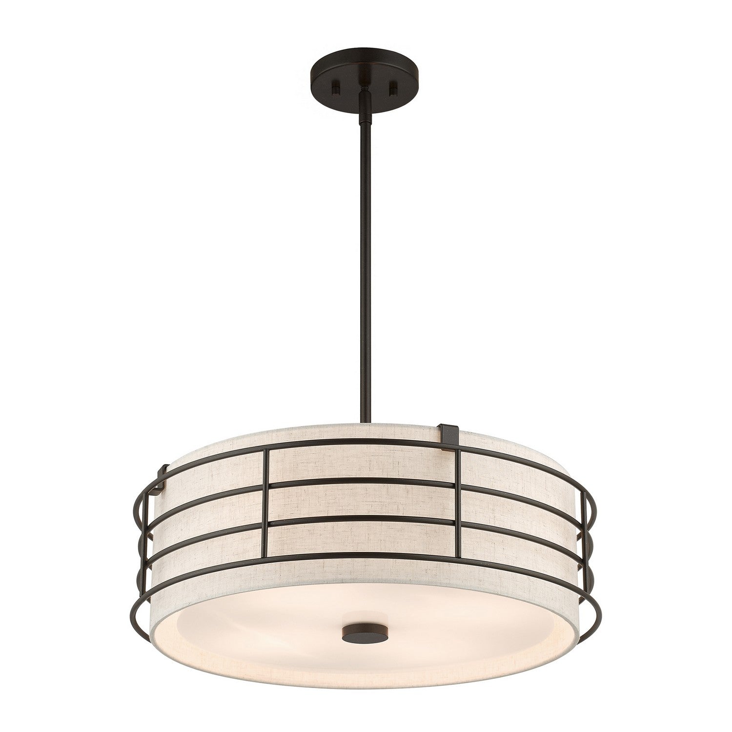 Livex Lighting - 55114-92 - Four Light Pendant Chandelier - Blanchard - English Bronze