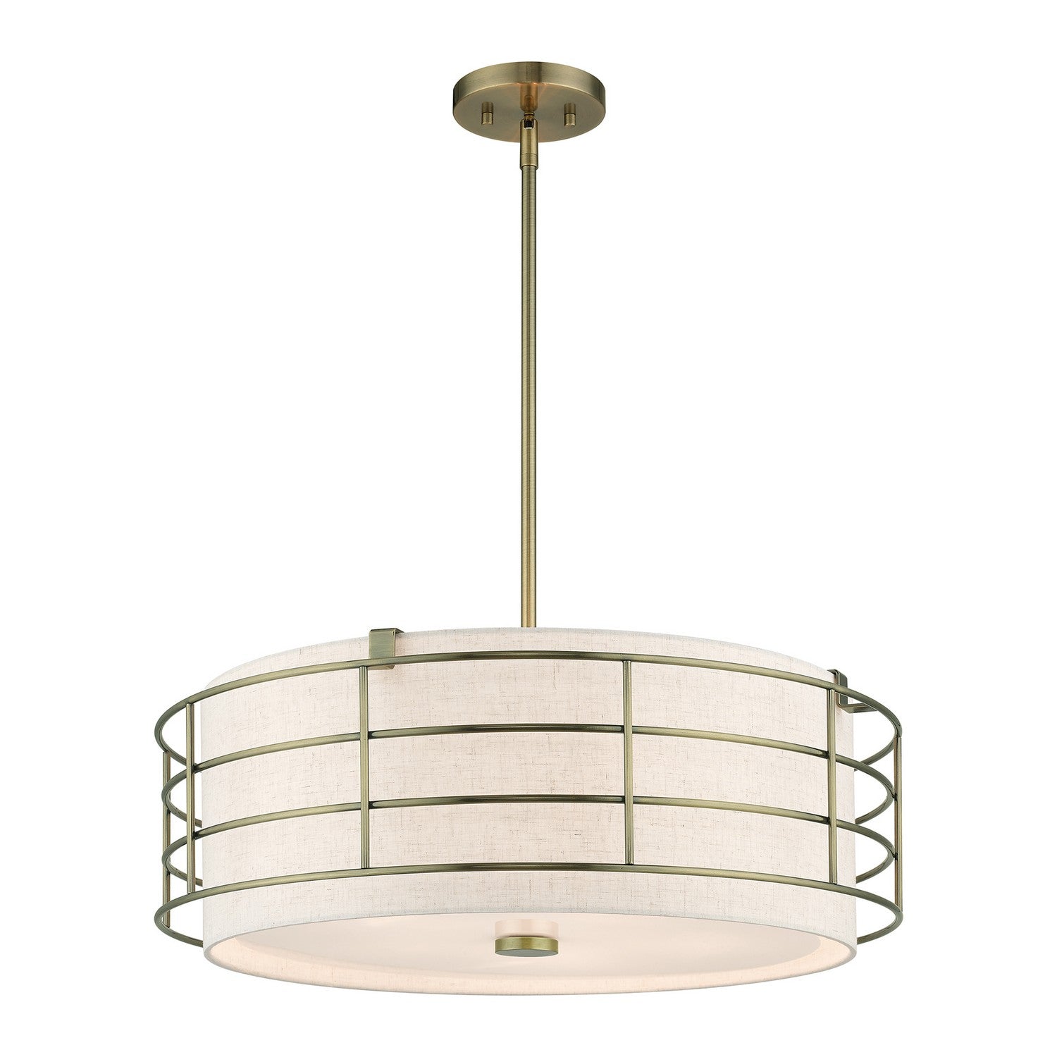 Livex Lighting - 55115-01 - Five Light Pendant Chandelier - Blanchard - Antique Brass