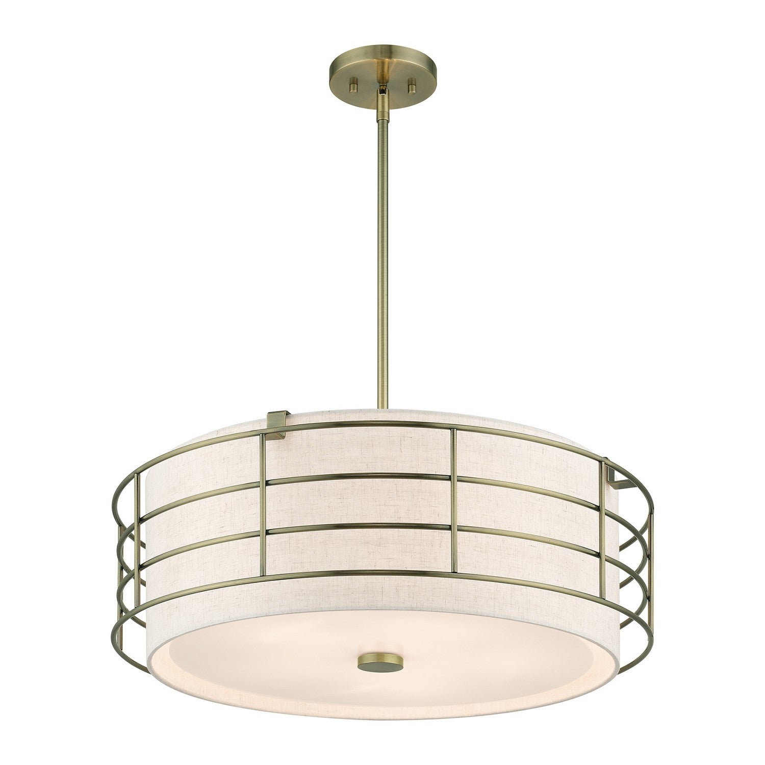 Livex Lighting - 55115-01 - Five Light Pendant Chandelier - Blanchard - Antique Brass