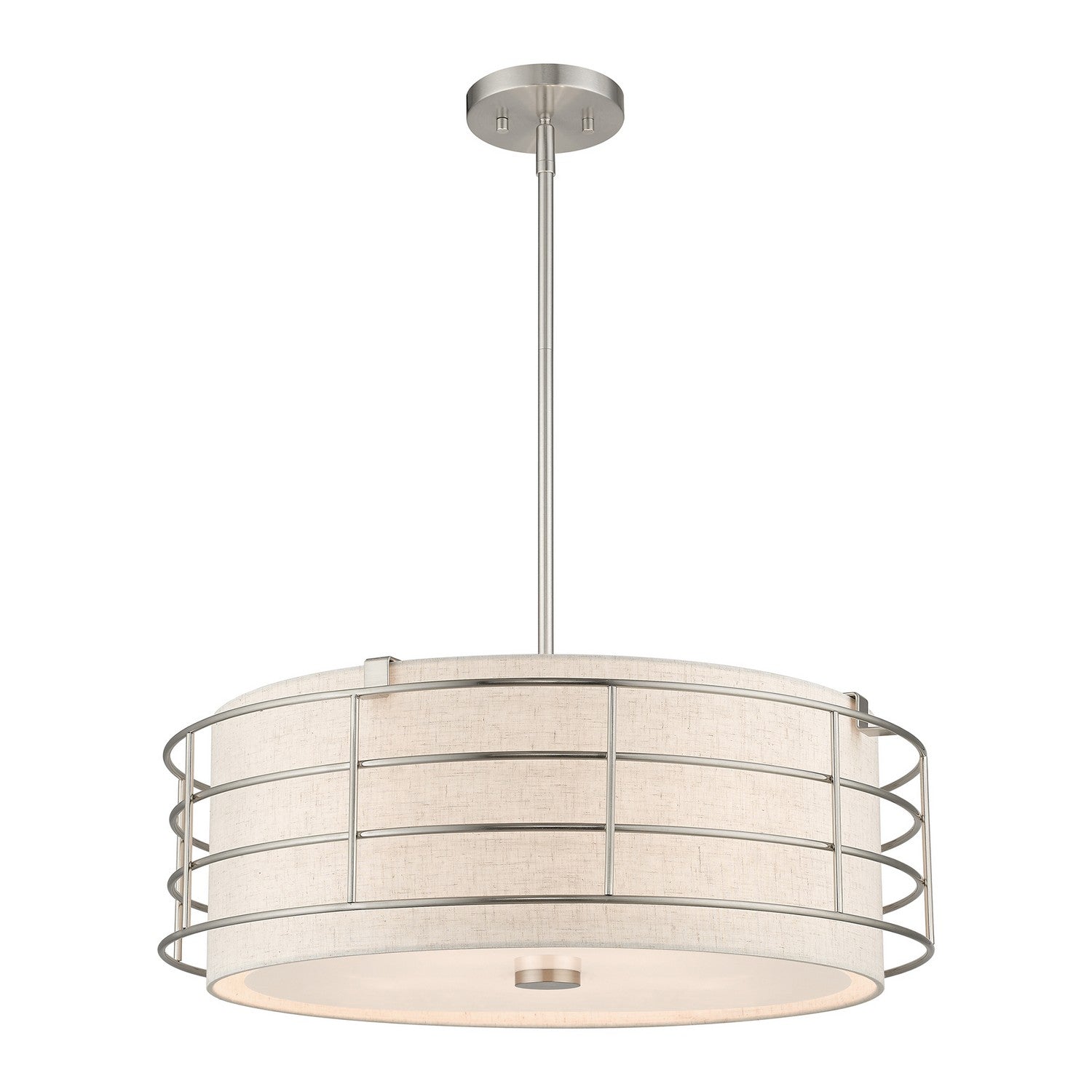 Livex Lighting - 55115-91 - Five Light Pendant Chandelier - Blanchard - Brushed Nickel