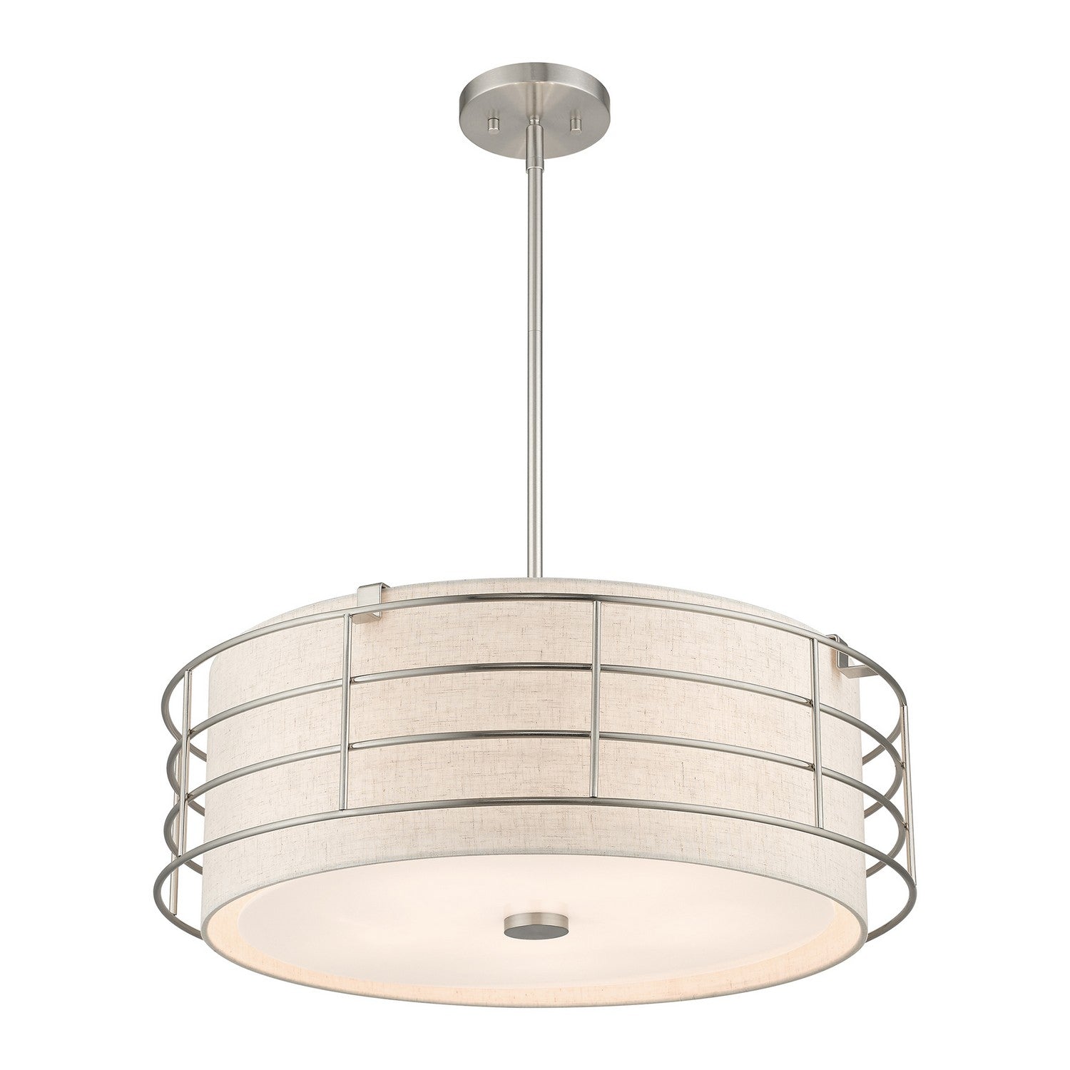 Livex Lighting - 55115-91 - Five Light Pendant Chandelier - Blanchard - Brushed Nickel