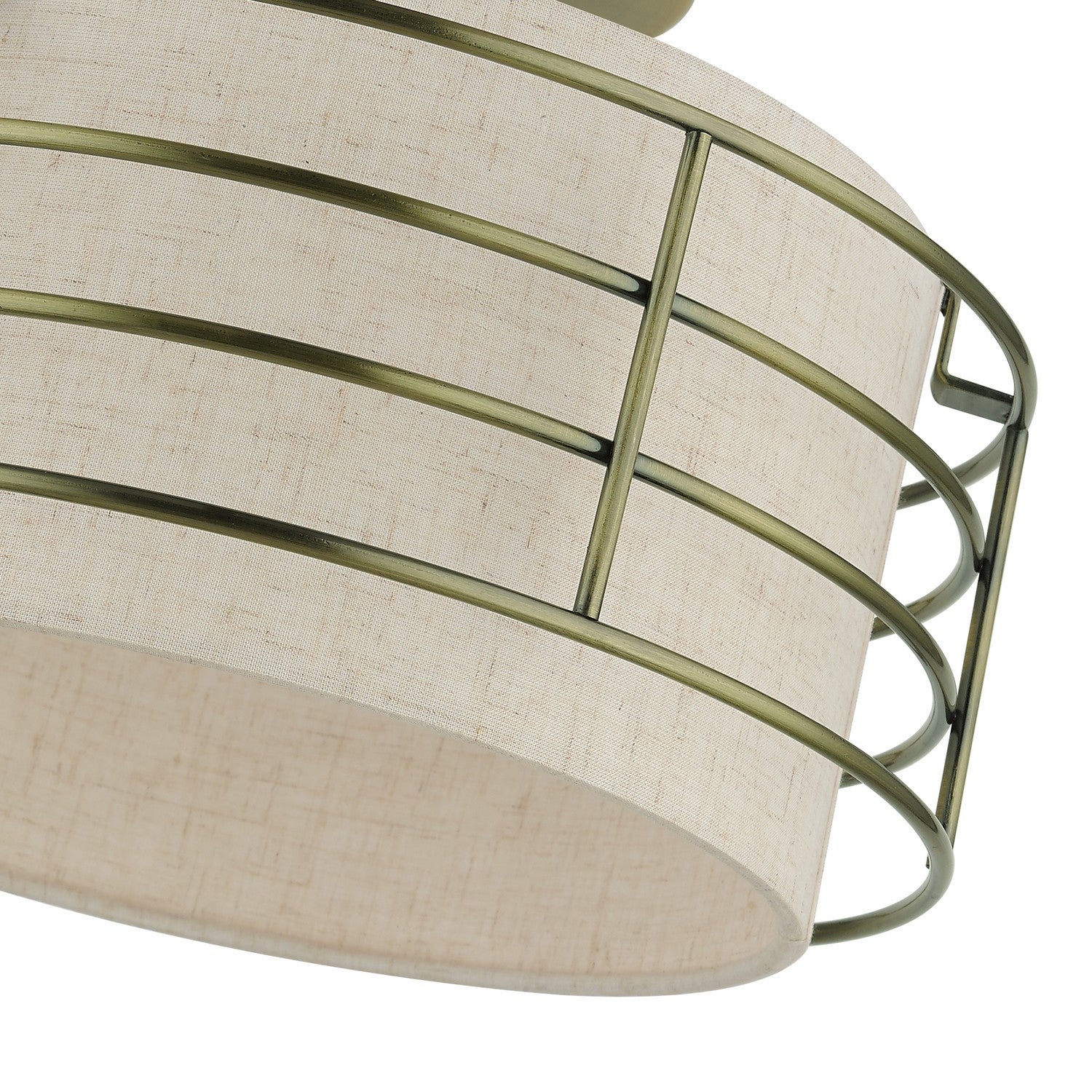Livex Lighting - 55117-01 - One Light Semi-Flush Mount - Blanchard - Antique Brass