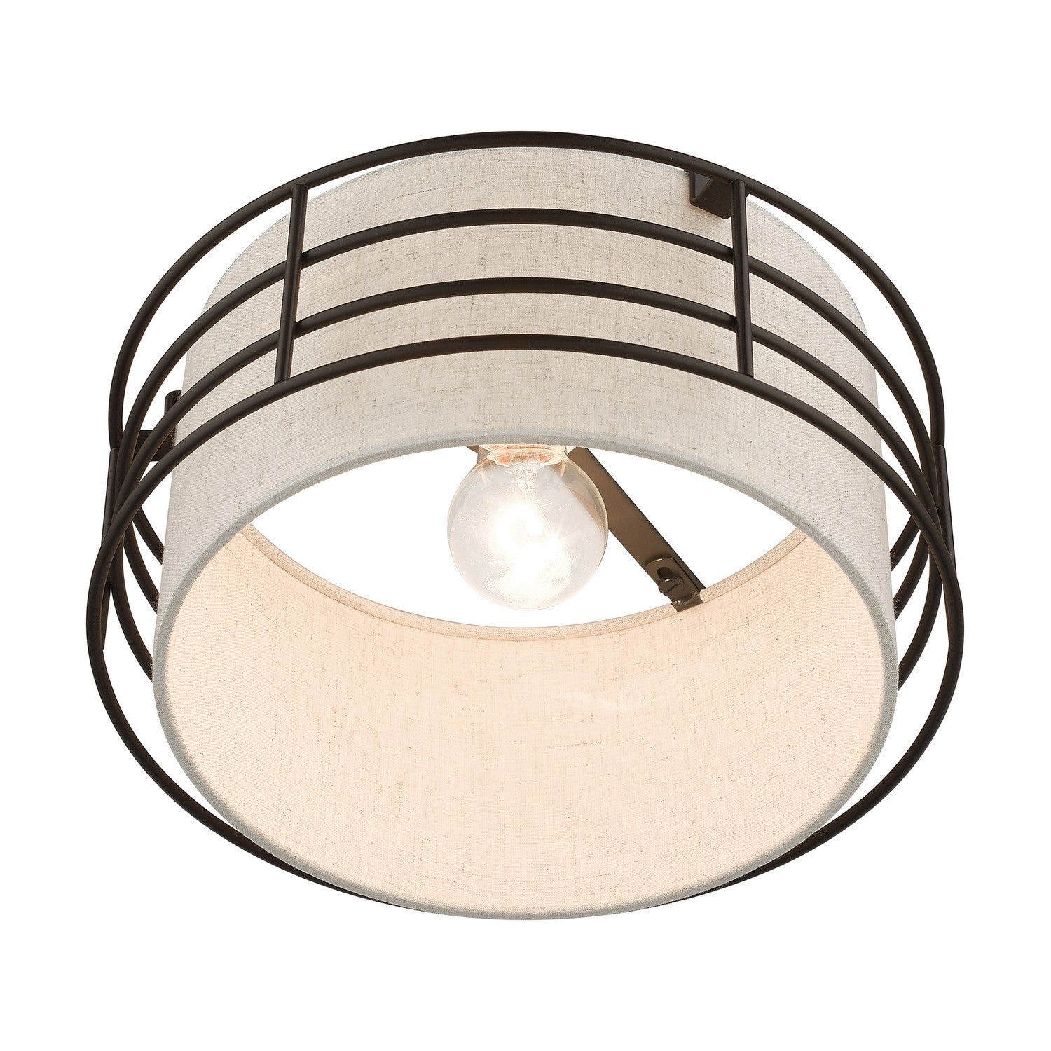Livex Lighting - 55117-92 - One Light Semi-Flush Mount - Blanchard - English Bronze