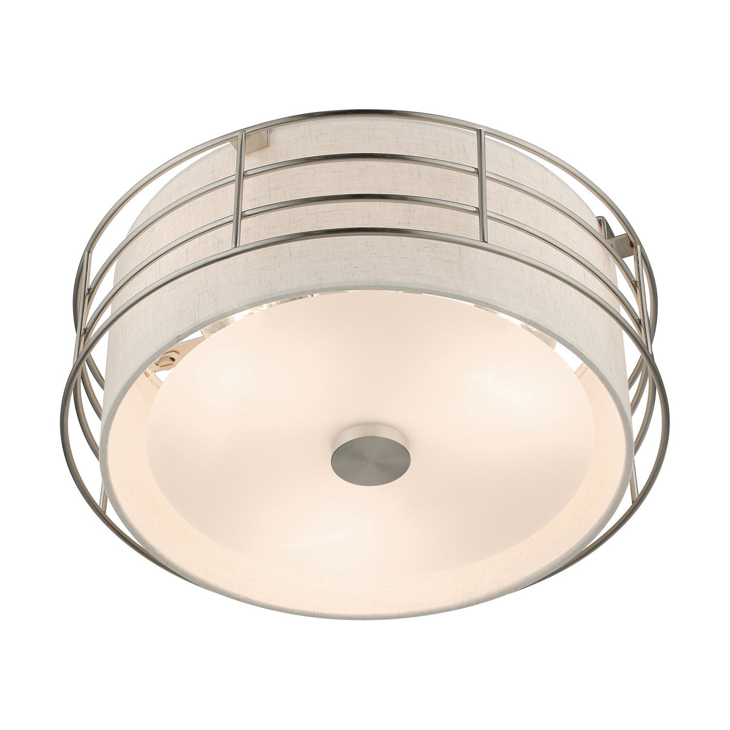 Livex Lighting - 55118-91 - Three Light Semi-Flush Mount - Blanchard - Brushed Nickel