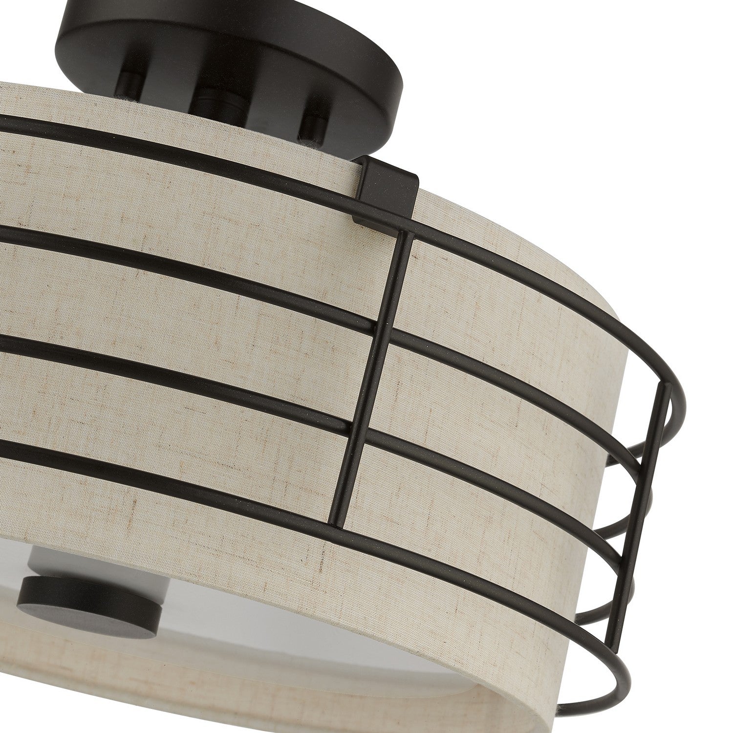 Livex Lighting - 55118-92 - Three Light Semi-Flush Mount - Blanchard - English Bronze